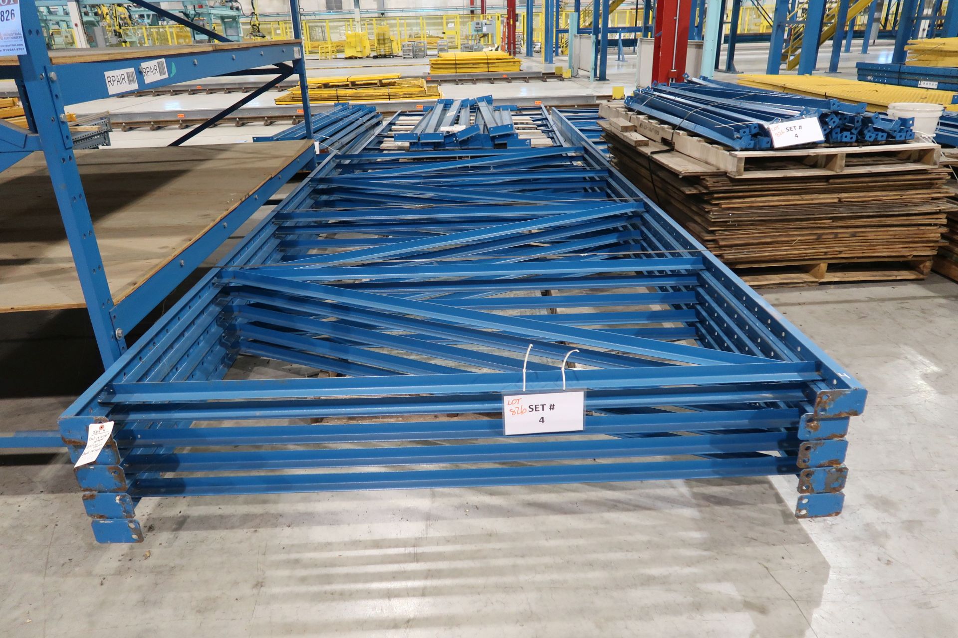 SET (4) DISASSEMBLED BOLT TOGETHER PALLET RACK CONSISTING OF (36) 13' X 78" UPRIGHTS, (64) 120" - Image 4 of 27