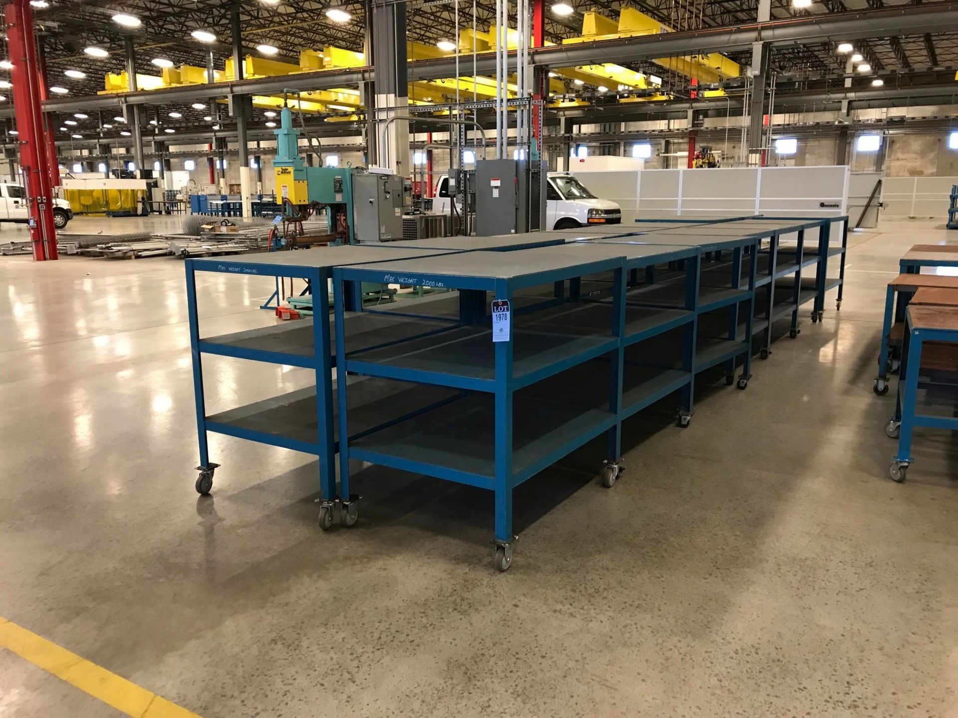 34" X 46" PORTABLE HEAVY DUTY STEEL SHELVES