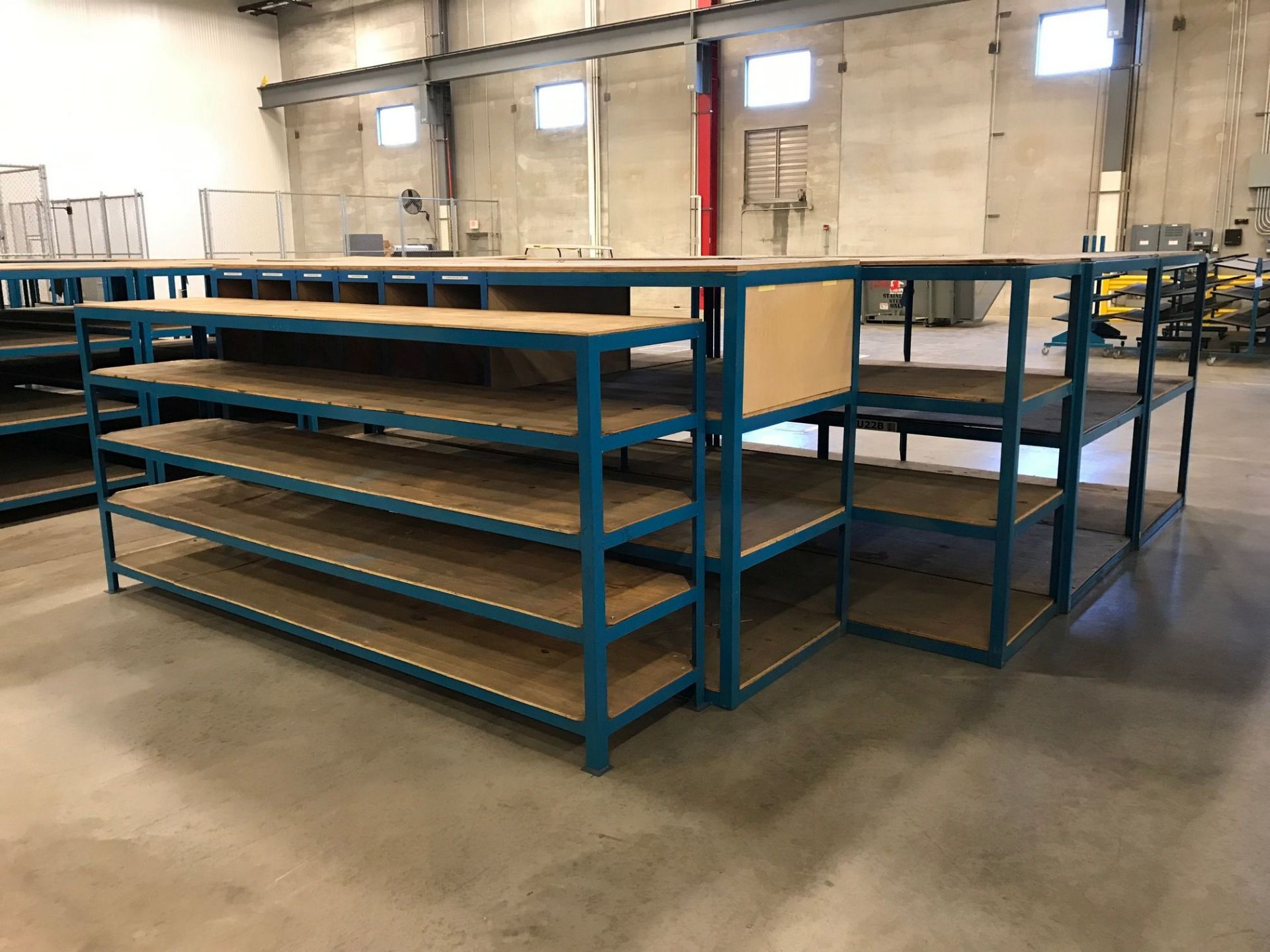 12' X 4' HEAVY DUTY STEEL SHELVES - Image 2 of 2