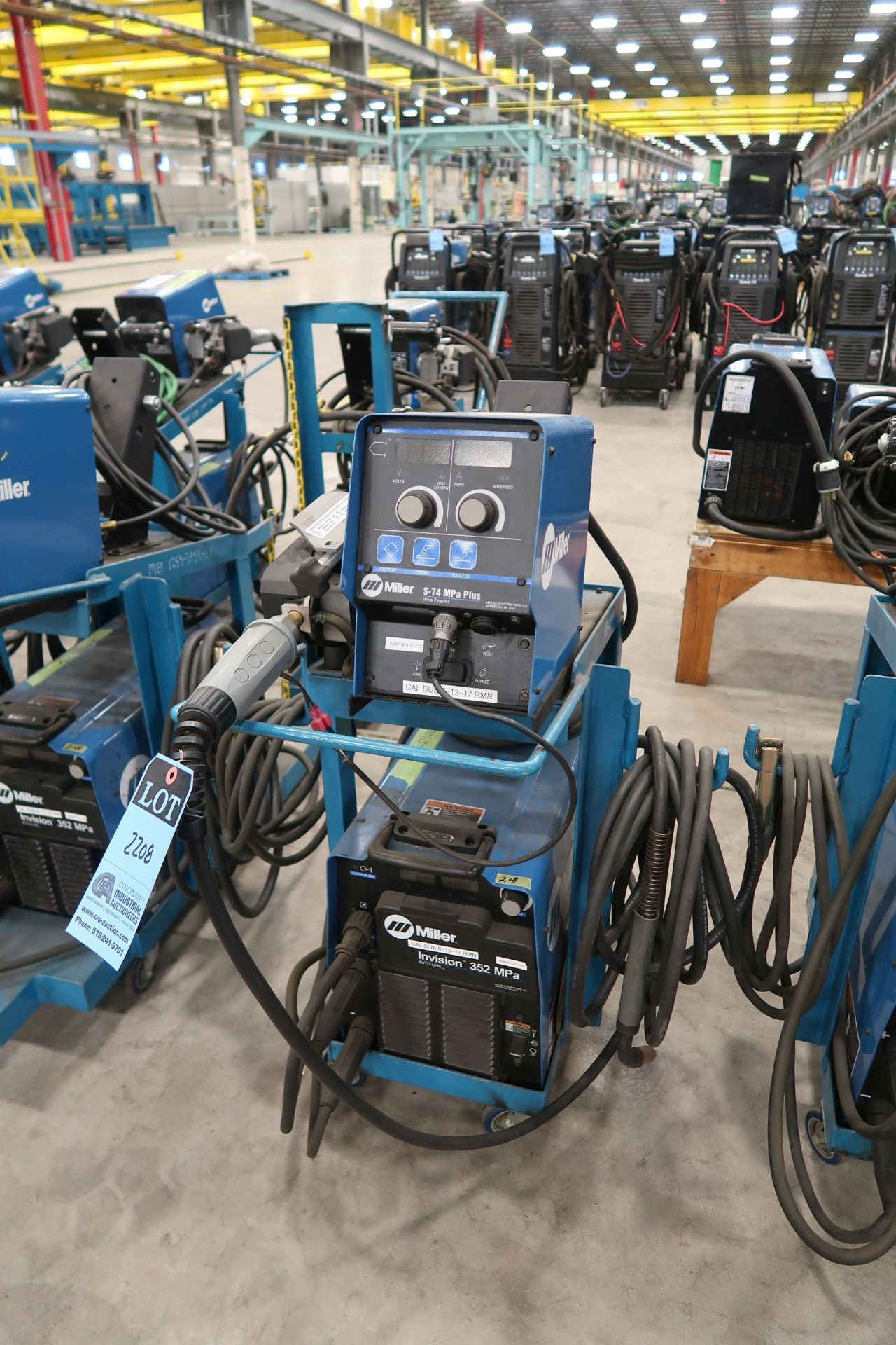 350 AMP MILLER INVISION 352 MPA WELDER WITH MILLER S-74 MPA PLUS WIRE FEEDER; FA 70113-07
