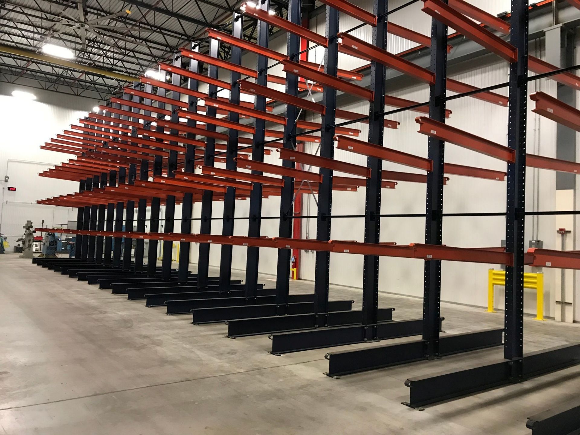 SECTIONS 72" ARM X 48" WIDE X 276" HIGH DOUBLE SIDED CANTILEVER RACK, 1,300 LB. CAPACITY PER ARM ** - Image 10 of 11