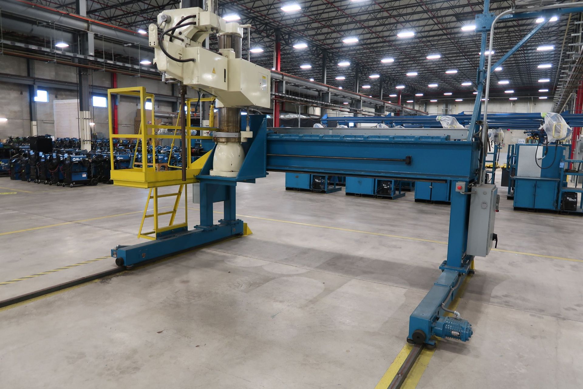 11" COLUMN X 48" ARM JET MODEL J123OR TRACK MOUNTED RADIAL ARM DRILL; S/N 1309124, 42' TRACK LENGHT, - Image 2 of 11