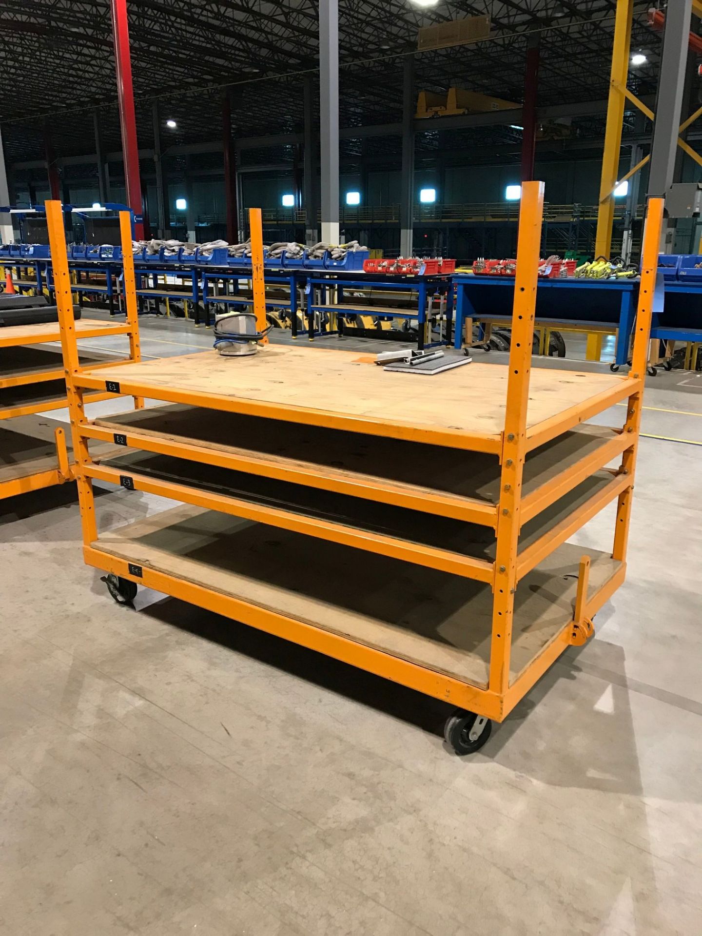 47" X 78" HEAVY DUTY STEEL ADJUSTABLE SHELF PORTABLE RACK **DELAY REMOVAL - PICK UP 6-26-2019** - Image 6 of 8