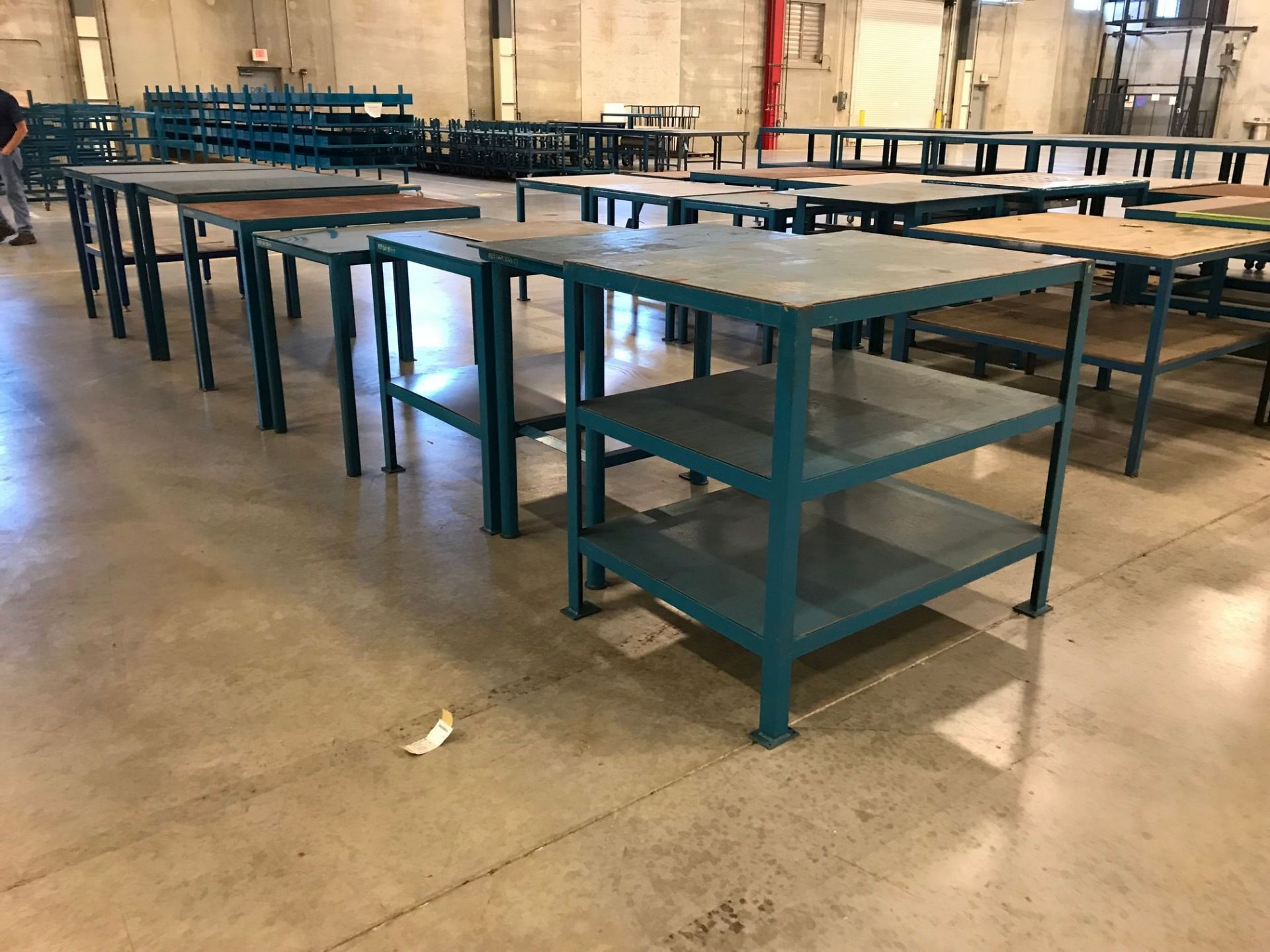 VARIOUS SIZE HEAVY DUTY STEEL TABLES - Image 2 of 2