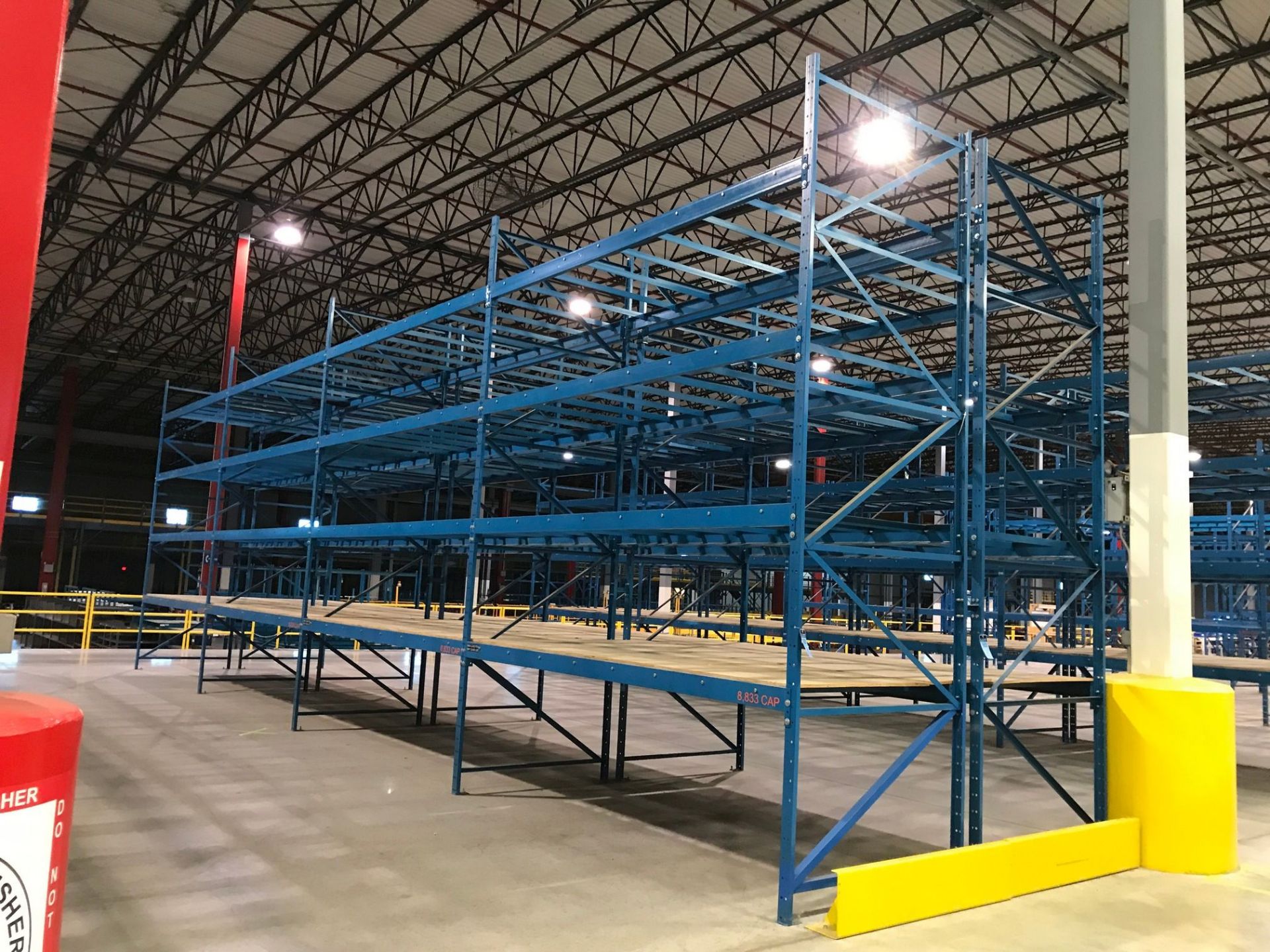 SECTIONS 144" X 60" X 192" BOLT TOGETHER TYPE ADJUSTABLE BEAM PALLET RACK WITH SHELF SUPPORTS **