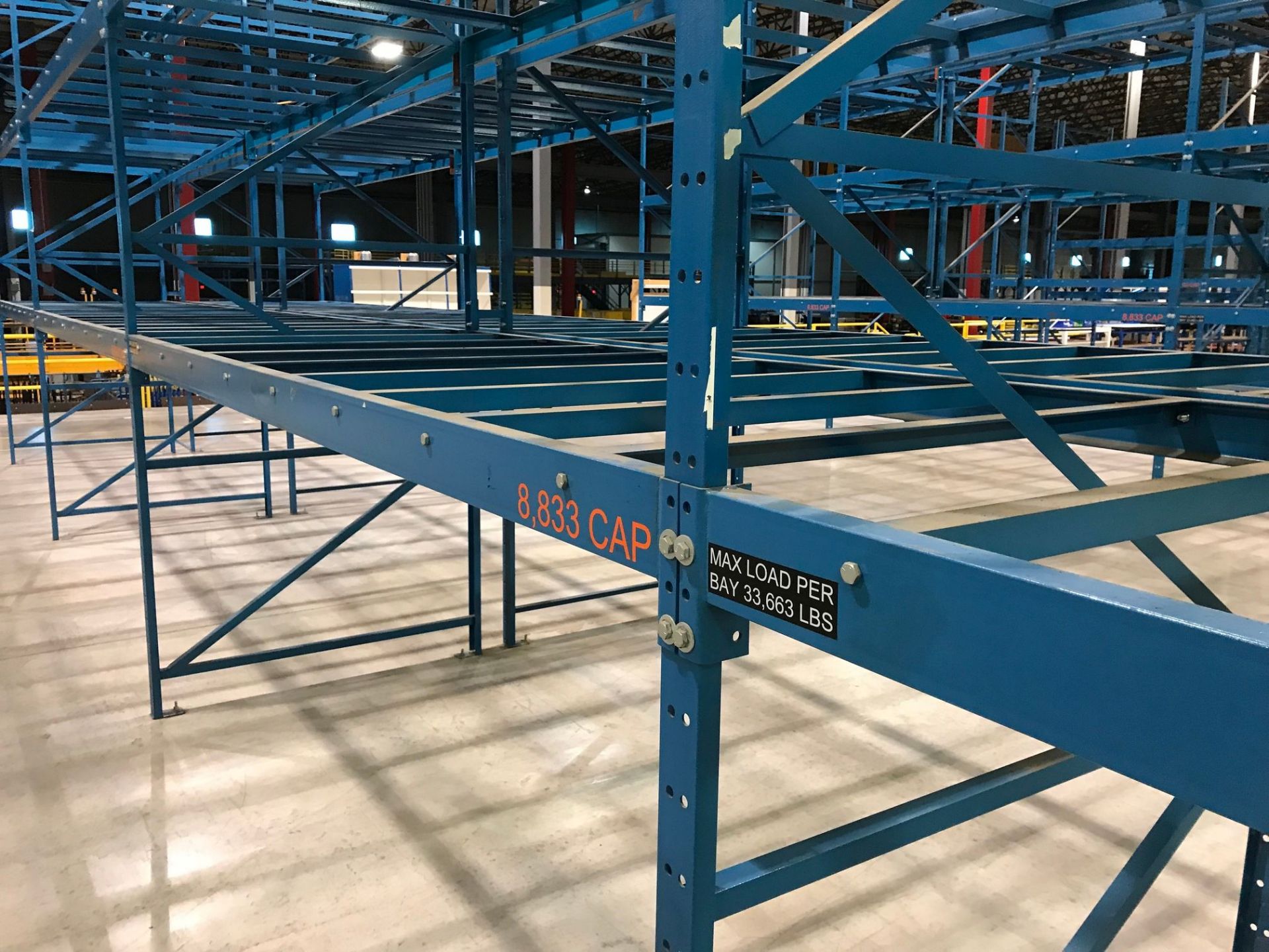 SECTIONS 144" X 60" X 192" BOLT TOGETHER TYPE ADJUSTABLE BEAM PALLET RACK WITH SHELF SUPPORTS ** - Image 3 of 4