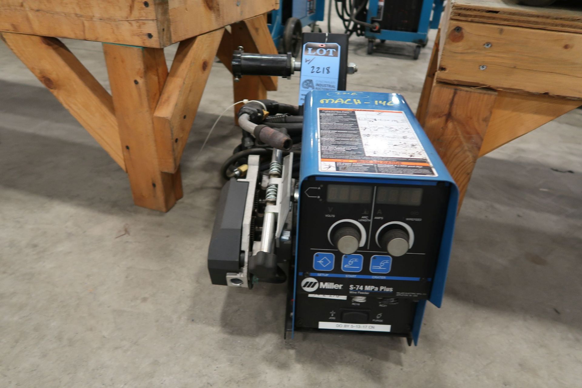350 AMP MILLER INVISION 352 MPA WELDER WITH MILLER S-74 MPA PLUS WIRE FEEDER; FA 70063-08 - Image 3 of 4