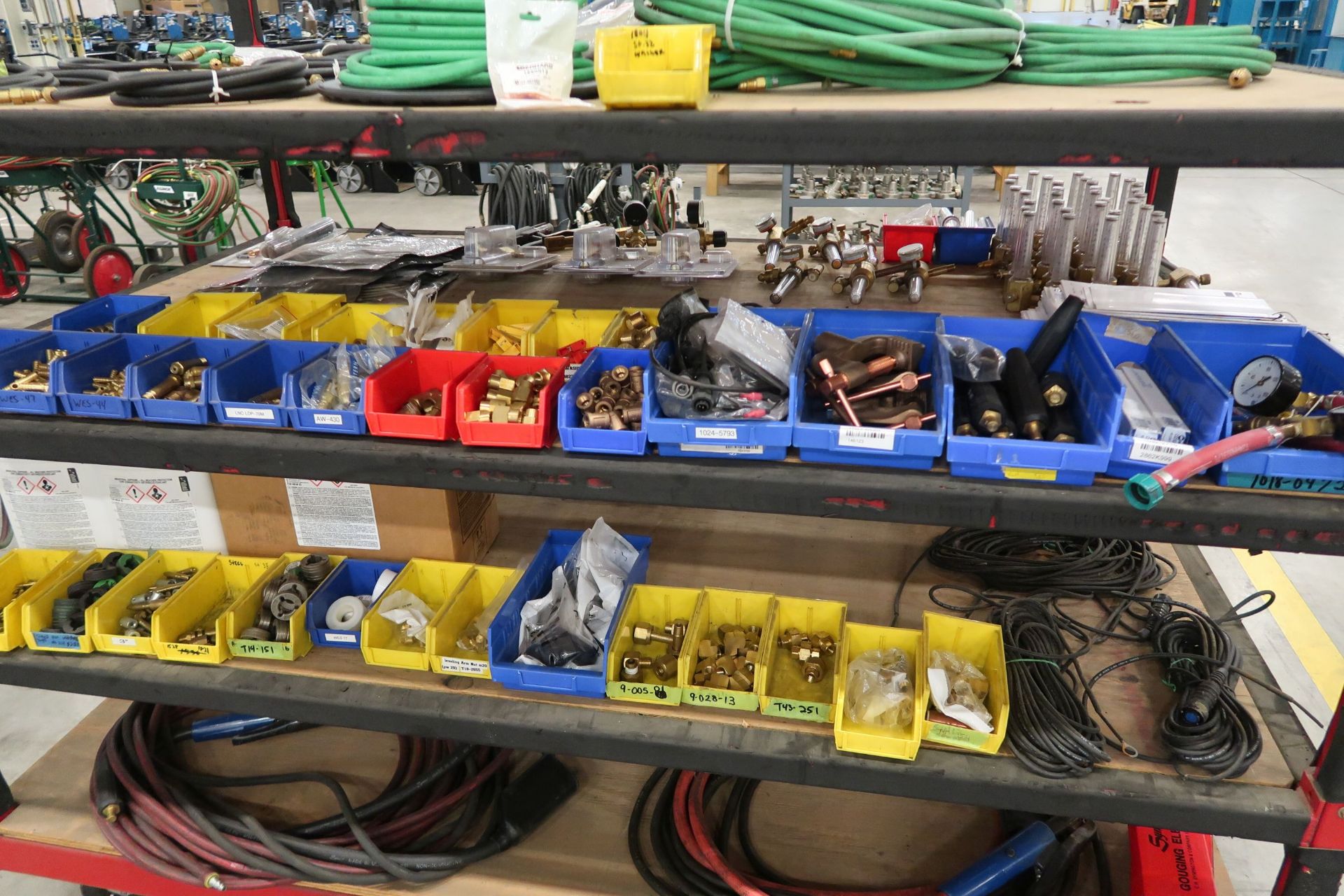 (LOT) ACETYLENE GAUGES, HOSES, TORCHES WITH CART - Image 5 of 5