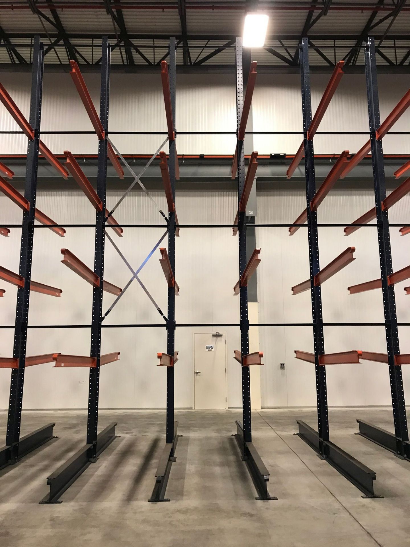 SECTIONS 72" ARM X 48" WIDE X 276" HIGH DOUBLE SIDED CANTILEVER RACK, 1,300 LB. CAPACITY PER ARM ** - Image 11 of 11