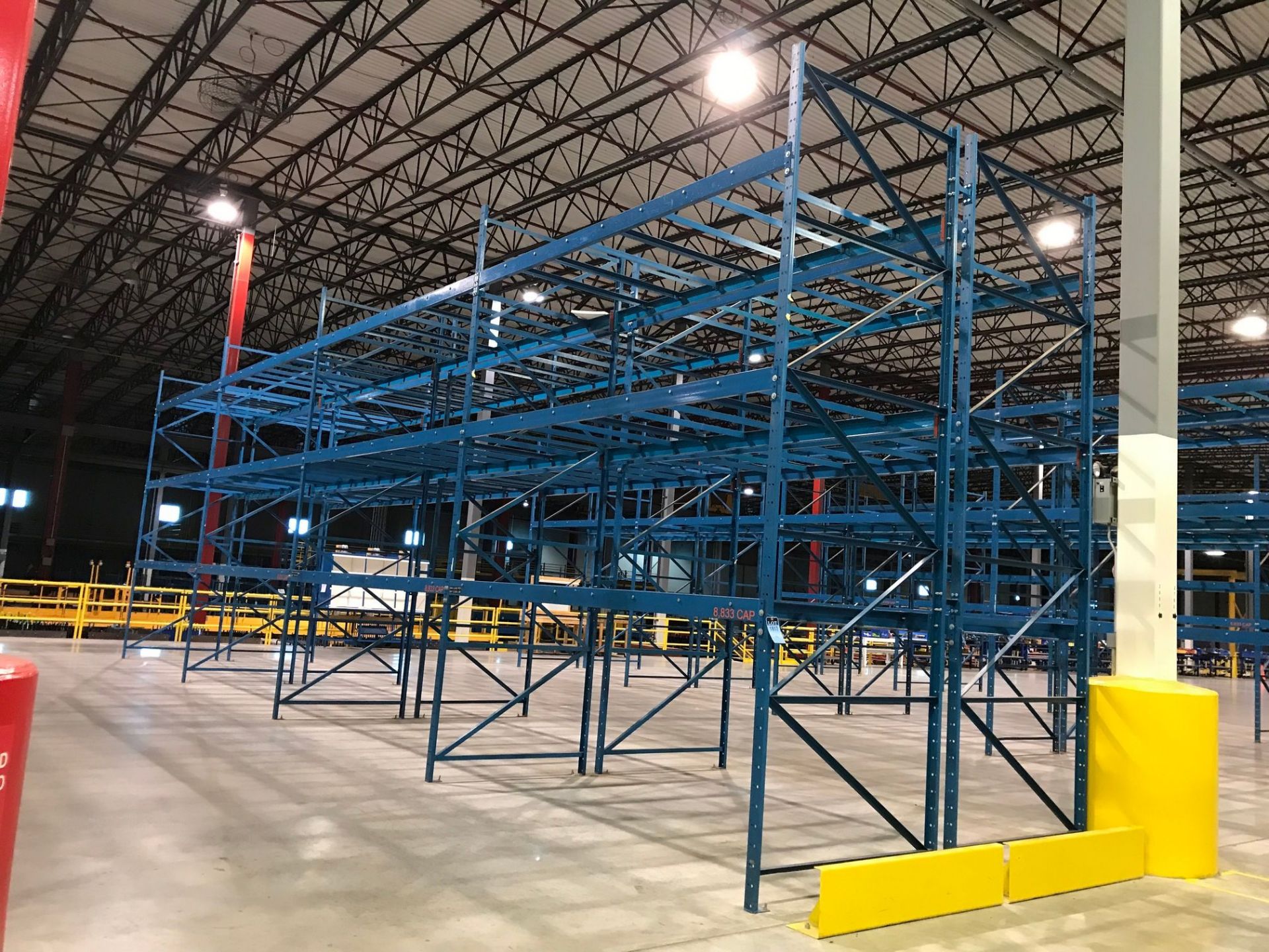 SECTIONS 144" X 60" X 192" BOLT TOGETHER TYPE ADJUSTABLE BEAM PALLET RACK WITH SHELF SUPPORTS **