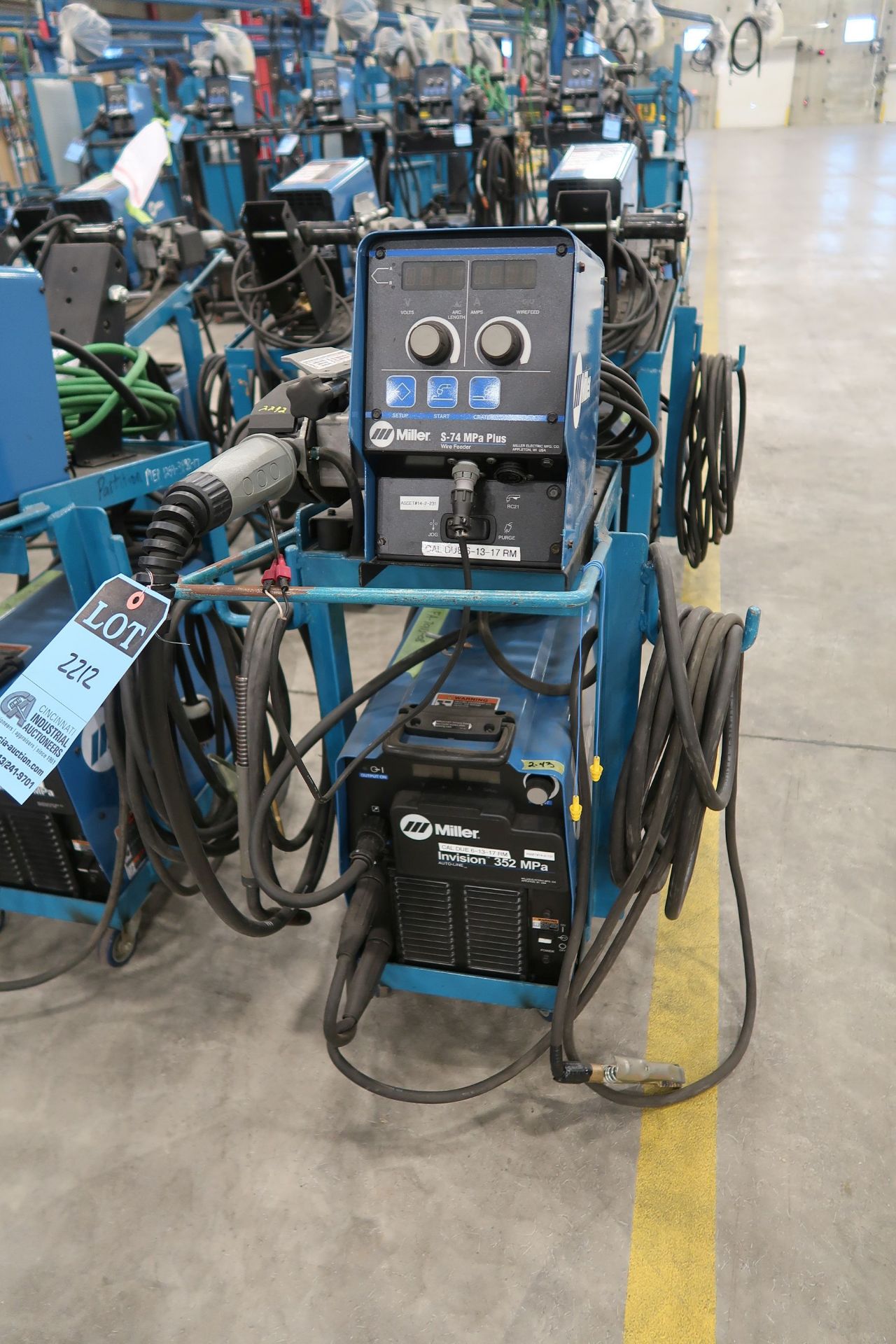 350 AMP MILLER INVISION 352 MPA WELDER WITH MILLER S-74 MPA PLUS WIRE FEEDER; FA 70113-08