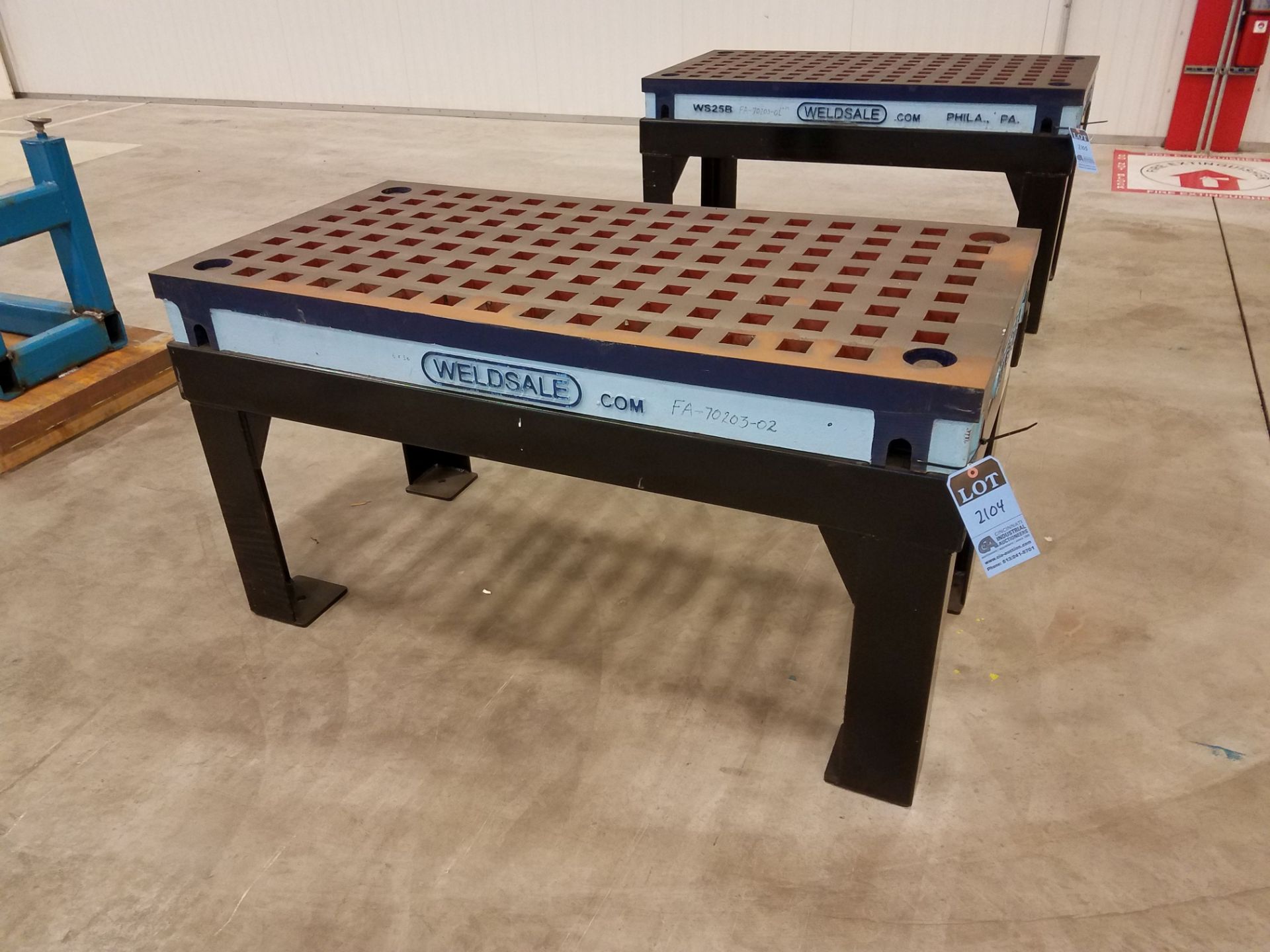 60" X 30" WELDSALE HEAVY DUTY STEEL ACORN WELDING TABLE; FA 70203-02