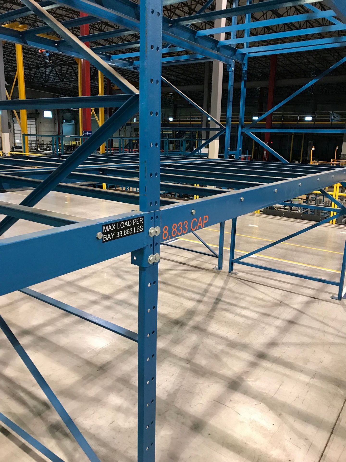 SECTIONS 144" X 60" X 192" BOLT TOGETHER TYPE ADJUSTABLE BEAM PALLET RACK WITH SHELF SUPPORTS ** - Image 4 of 4