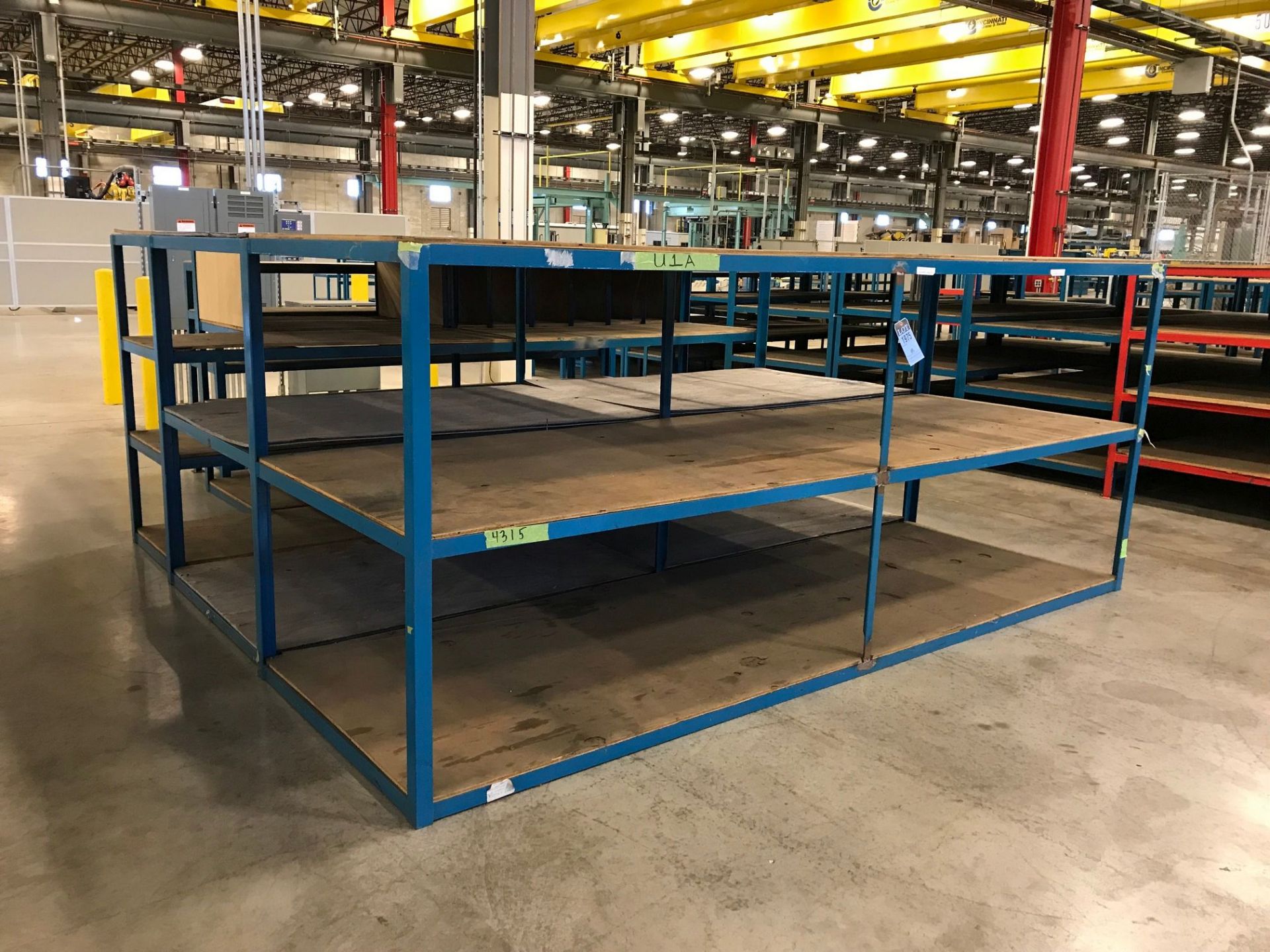 12' X 4' HEAVY DUTY STEEL SHELVES