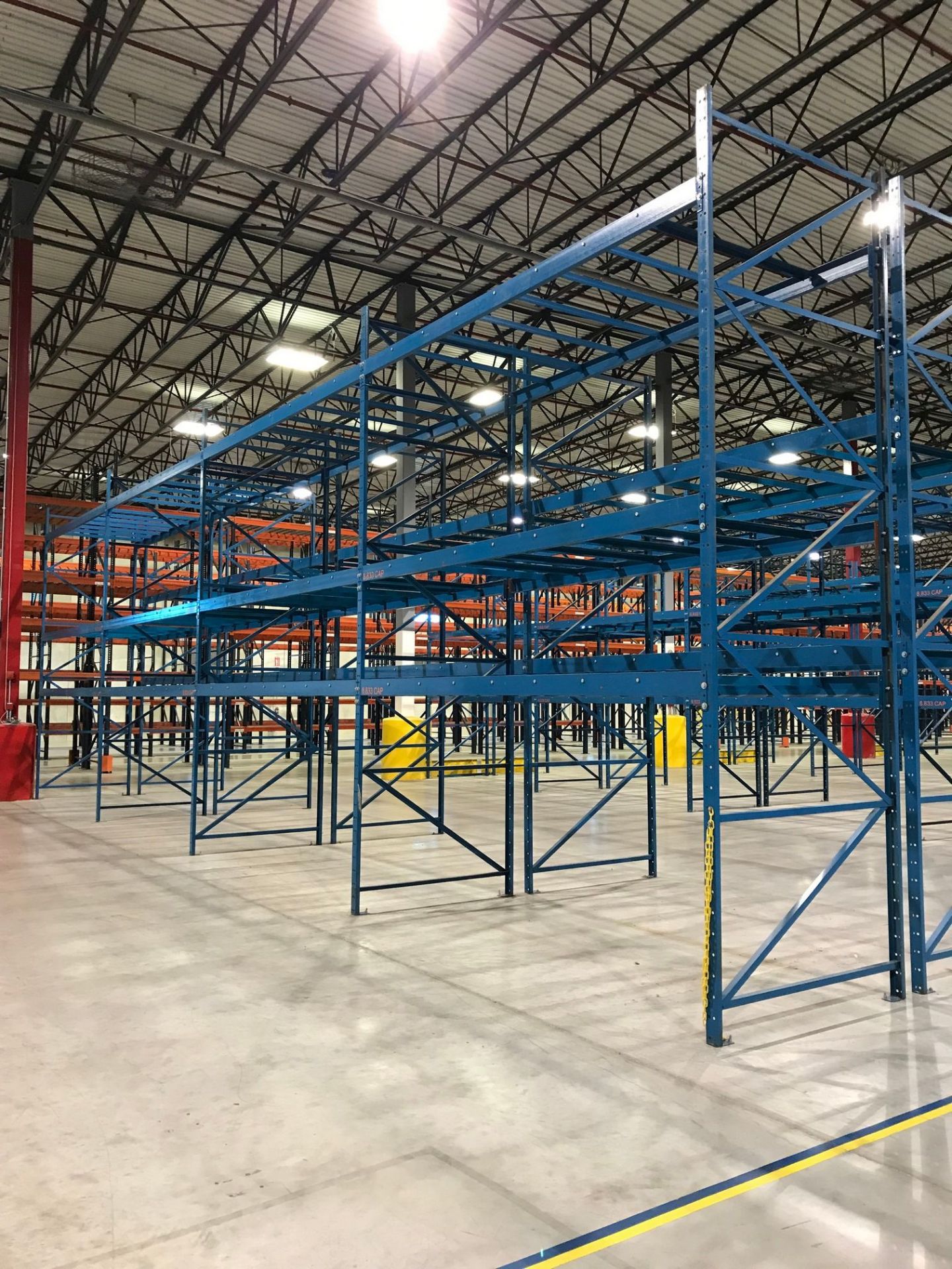 SECTIONS 144" X 60" X 192" BOLT TOGETHER TYPE ADJUSTABLE BEAM PALLET RACK WITH SHELF SUPPORTS ** - Image 2 of 7