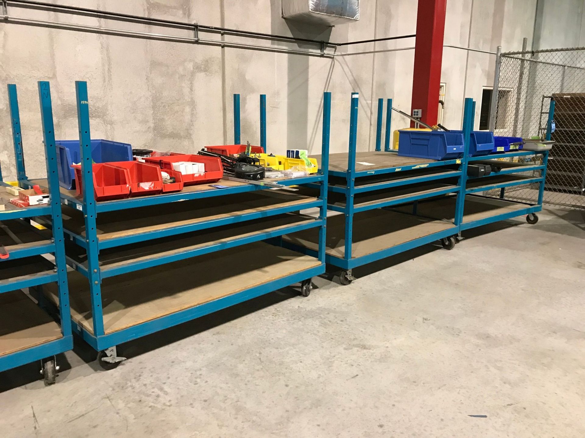 47" X 78" HEAVY DUTY STEEL ADJUSTABLE SHELF PORTABLE RACK **DELAY REMOVAL - PICK UP 6-26-2019** - Image 2 of 8