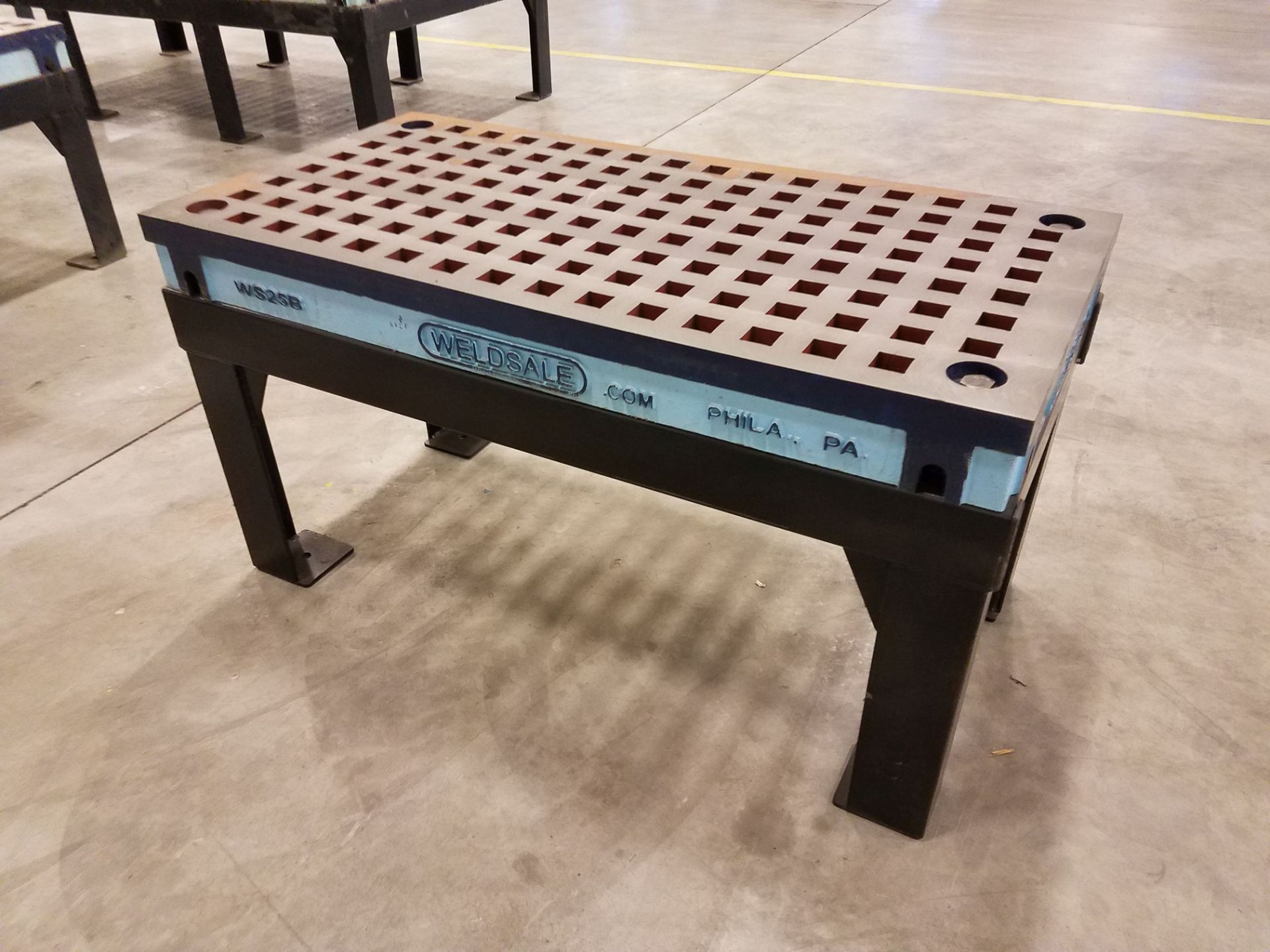 60" X 30" WELDSALE HEAVY DUTY STEEL ACORN WELDING TABLE; FA 70203-02 - Image 3 of 5