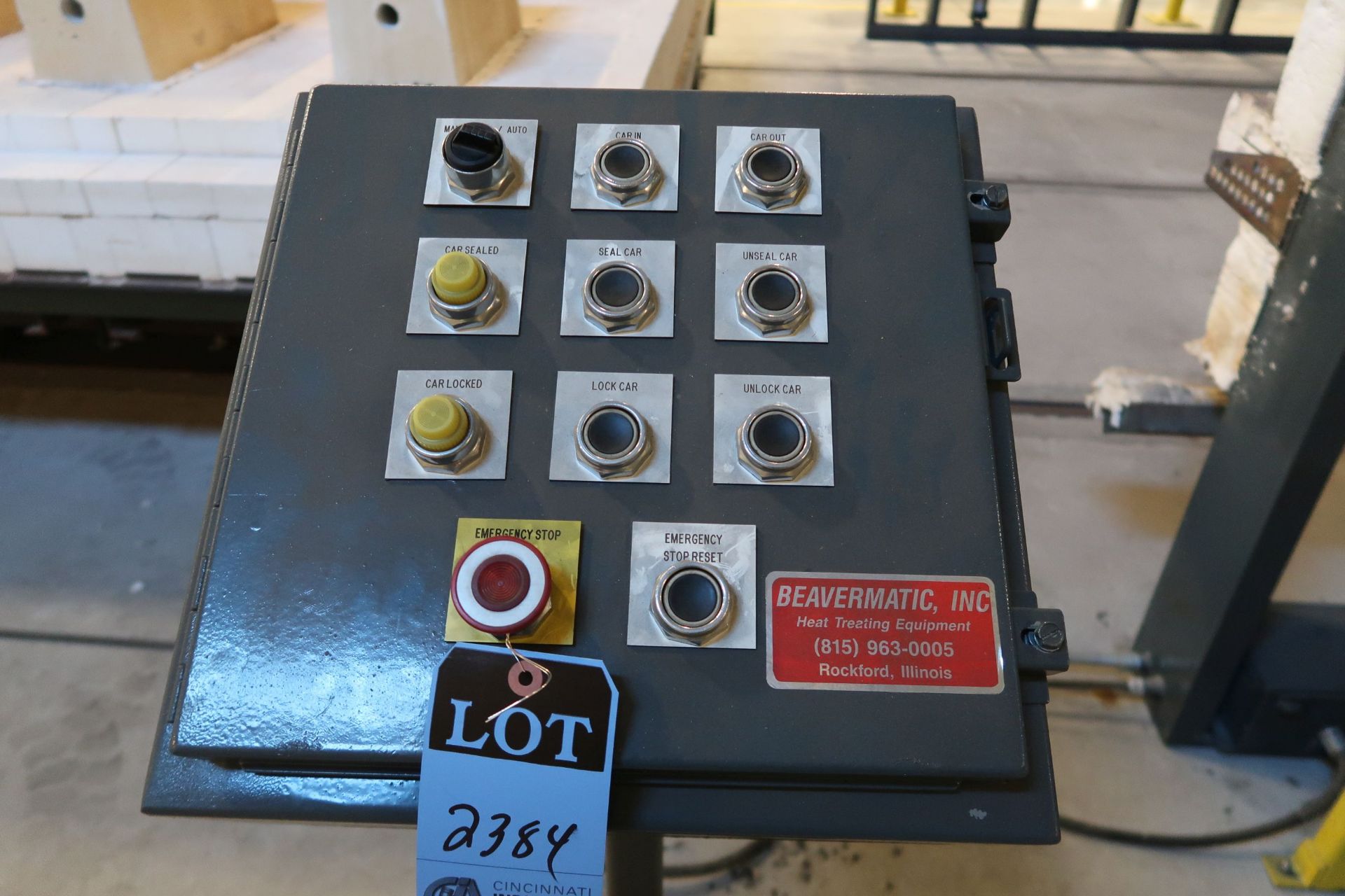 BEAVERMATIC MODEL GCBF STRESS RELIEVING CAR BOTTOM ANNEALING FURNACE; S/N 513-106/8 (2014) 14' W X - Image 13 of 14