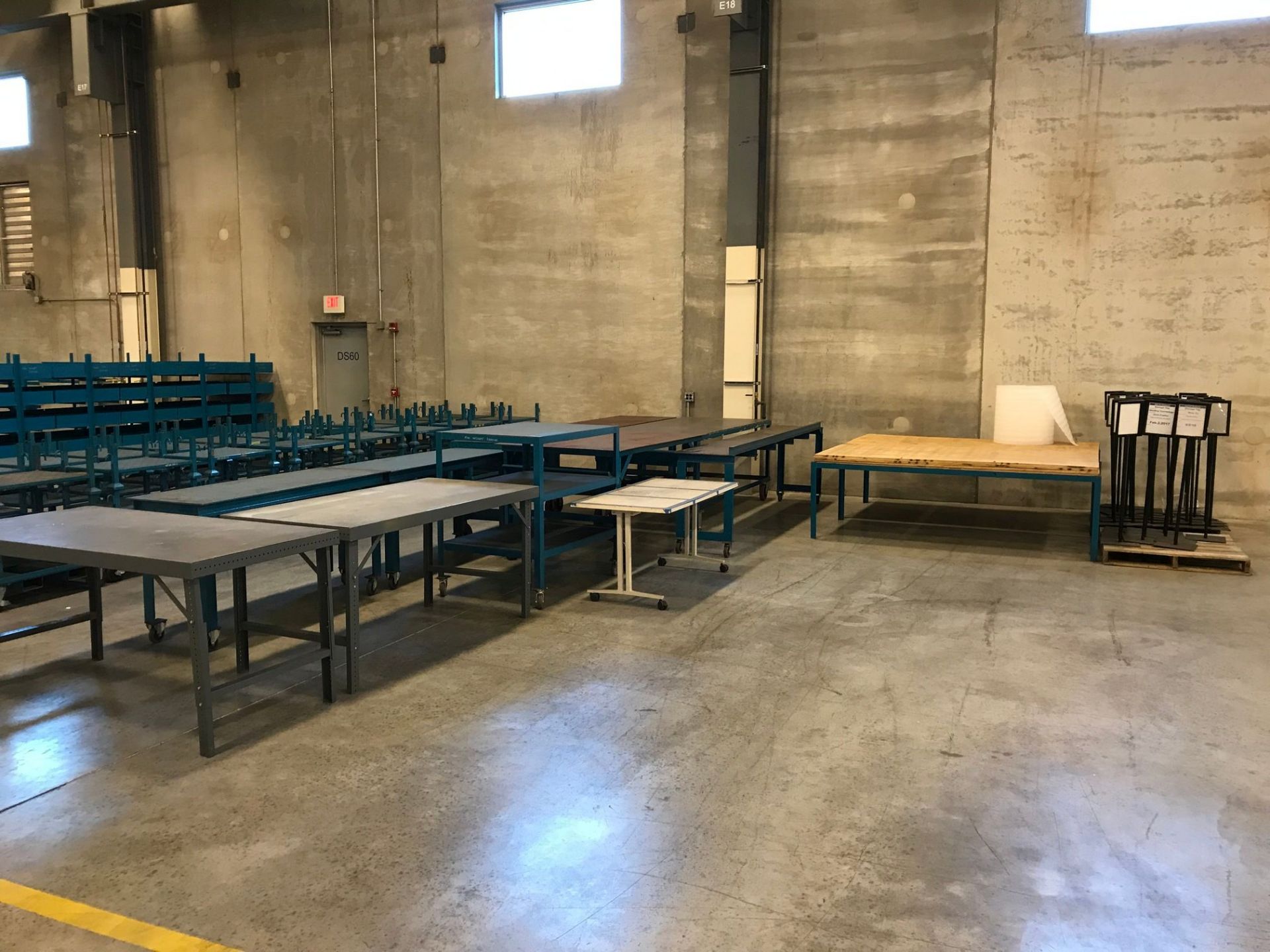 VARIOUS SIZE HEAVY DUTY STEEL TABLES - Image 2 of 2