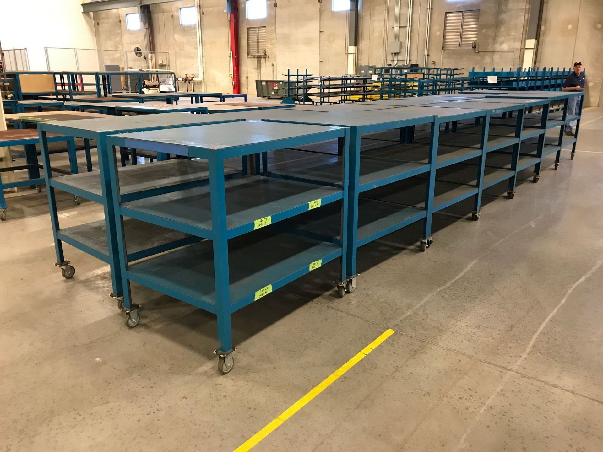 34" X 46" PORTABLE HEAVY DUTY STEEL SHELVES - Image 2 of 2