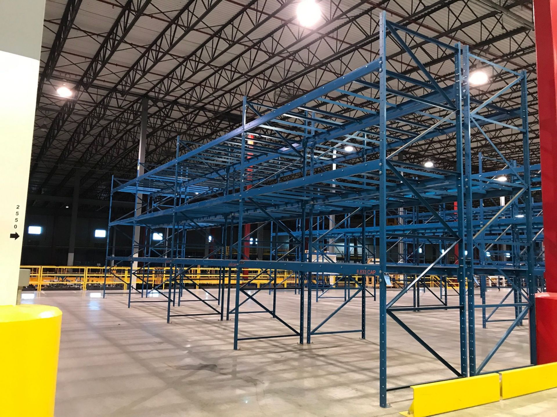 SECTIONS 144" X 60" X 192" BOLT TOGETHER TYPE ADJUSTABLE BEAM PALLET RACK WITH SHELF SUPPORTS **