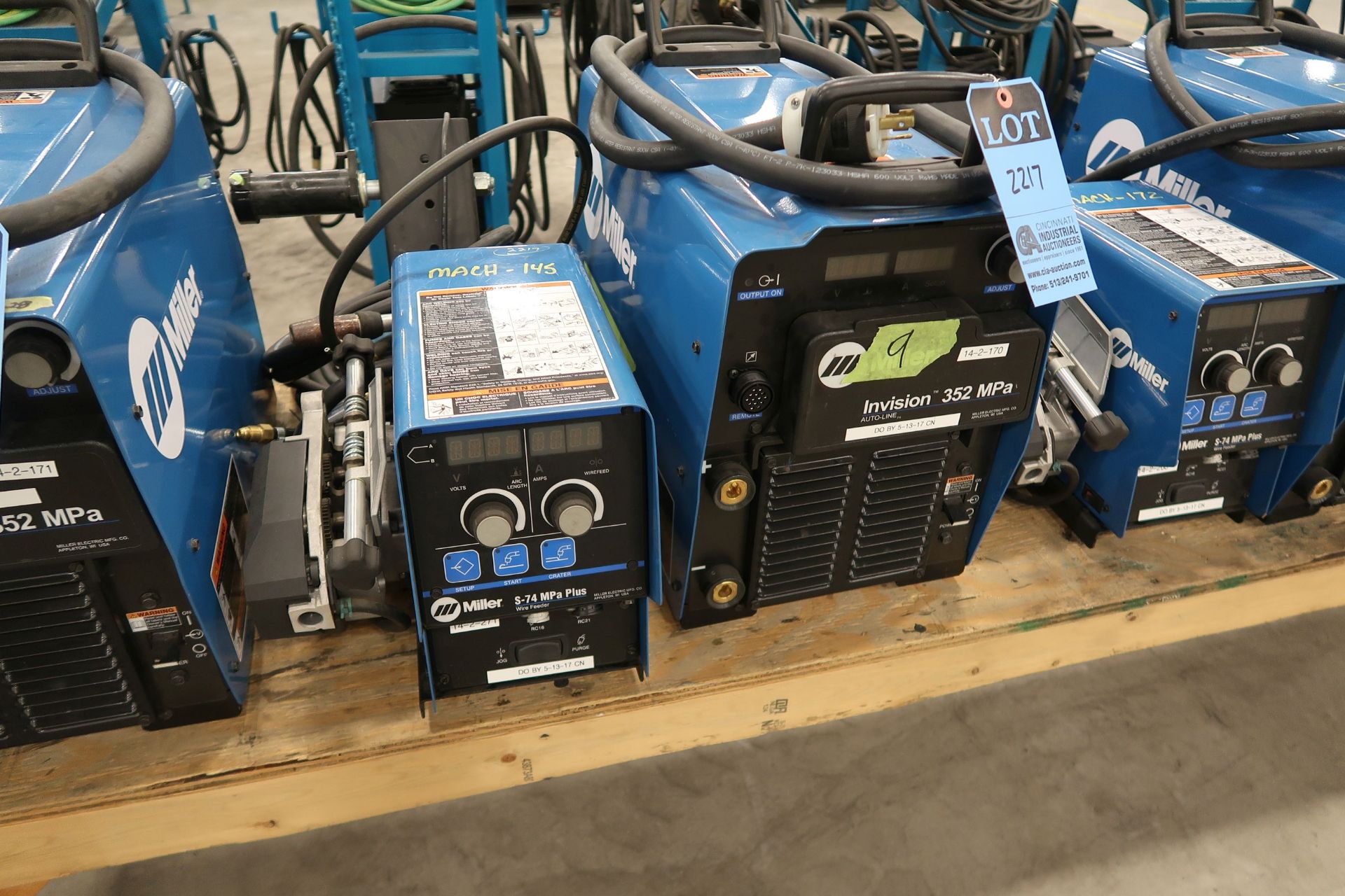 350 AMP MILLER INVISION 352 MPA WELDER WITH MILLER S-74 MPA PLUS WIRE FEEDER; FA 70063-07
