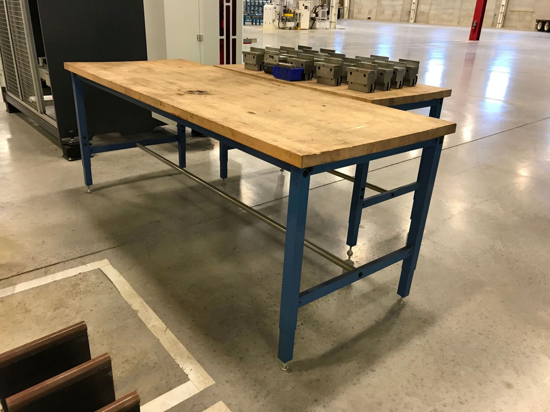 GLOBAL WOOD TOP HEAVY DUTY STEEL FRAME TABLES, 96" X 36" AND 60" X 30" - Image 2 of 2