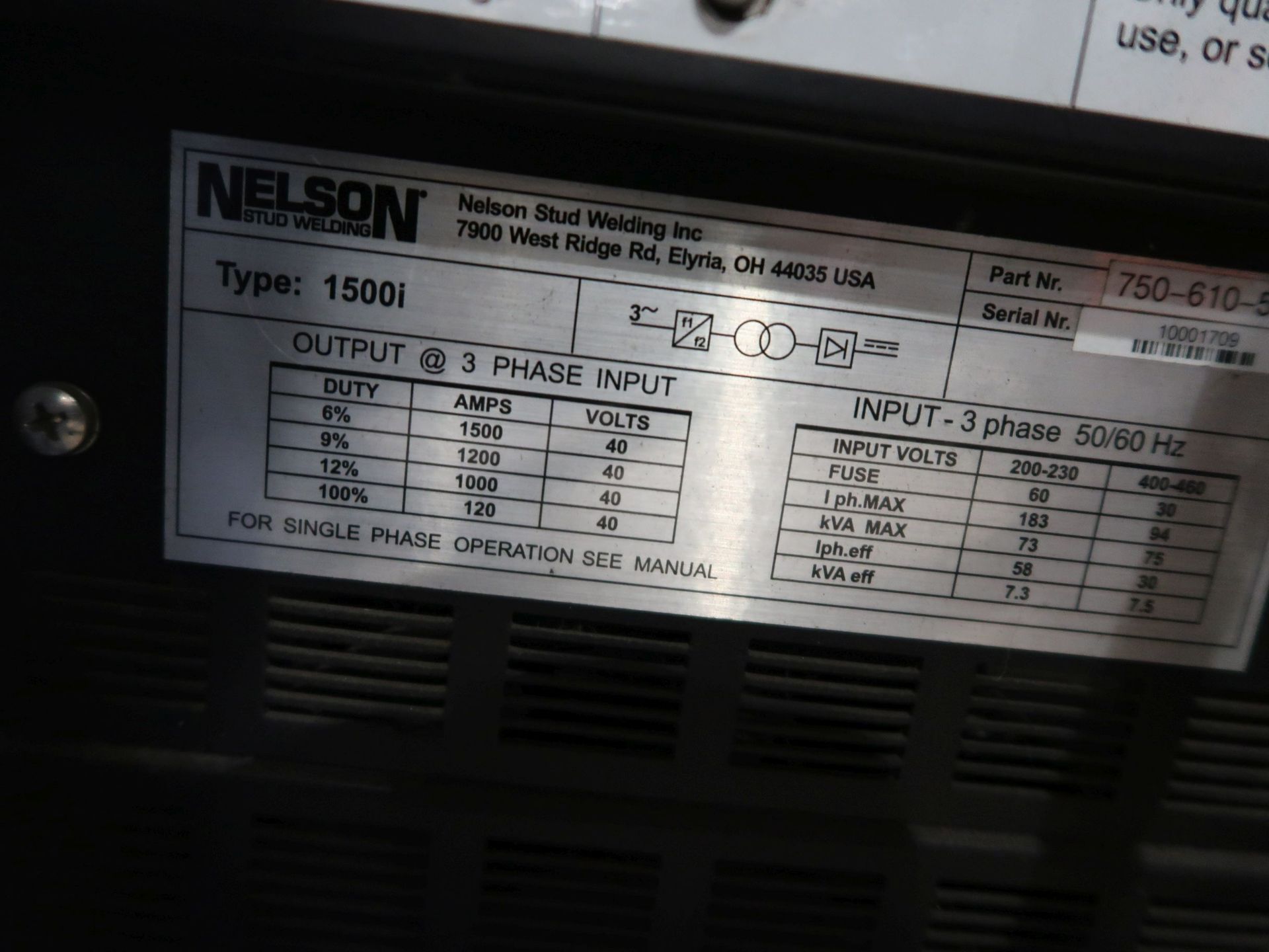 NELSON TYPE 1500i STUD WELDER W/ GUN - Image 4 of 4