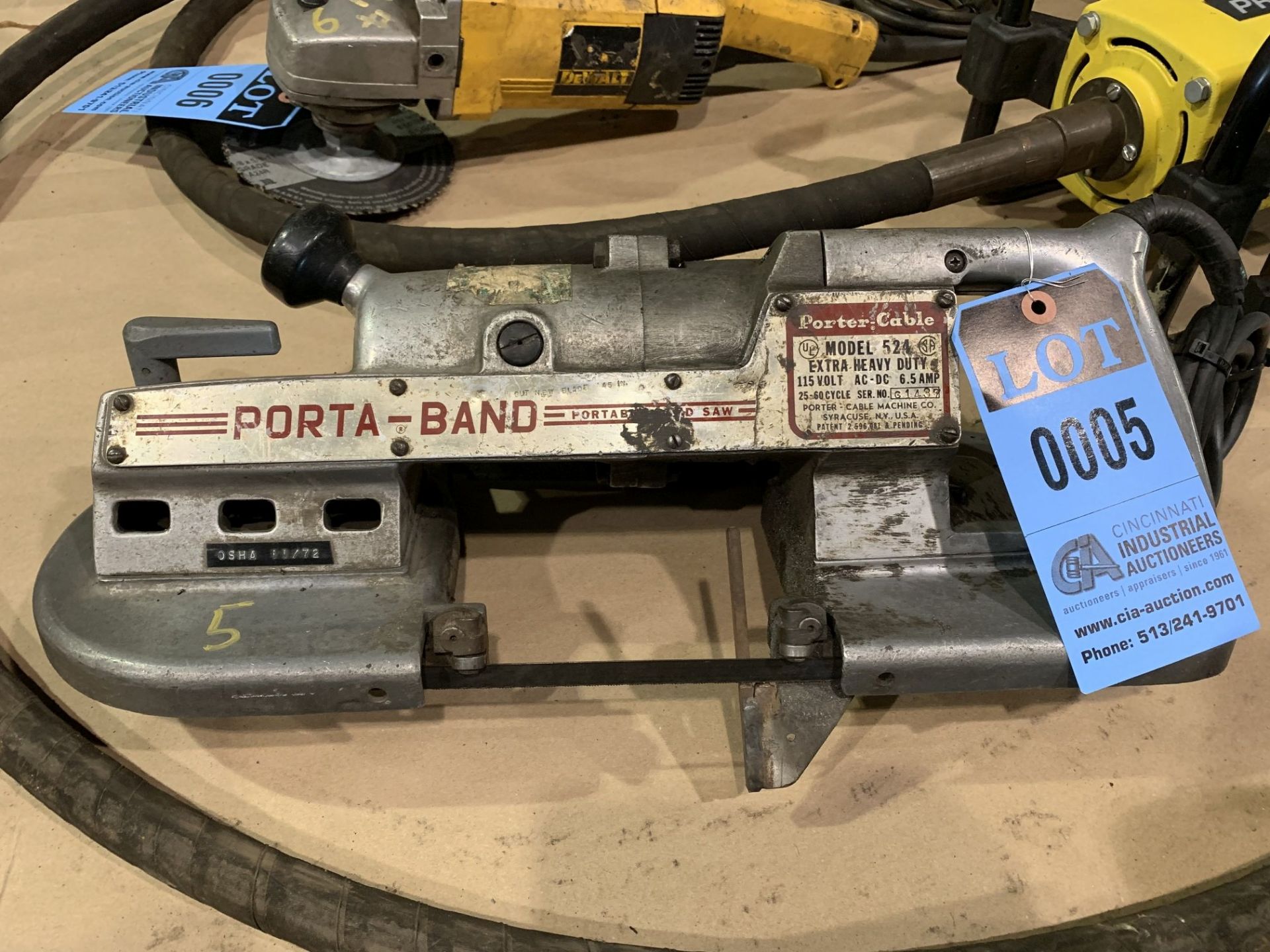 4" PORTABAND MODEL 524 PORTABLE BAND SAW; S/N C1437