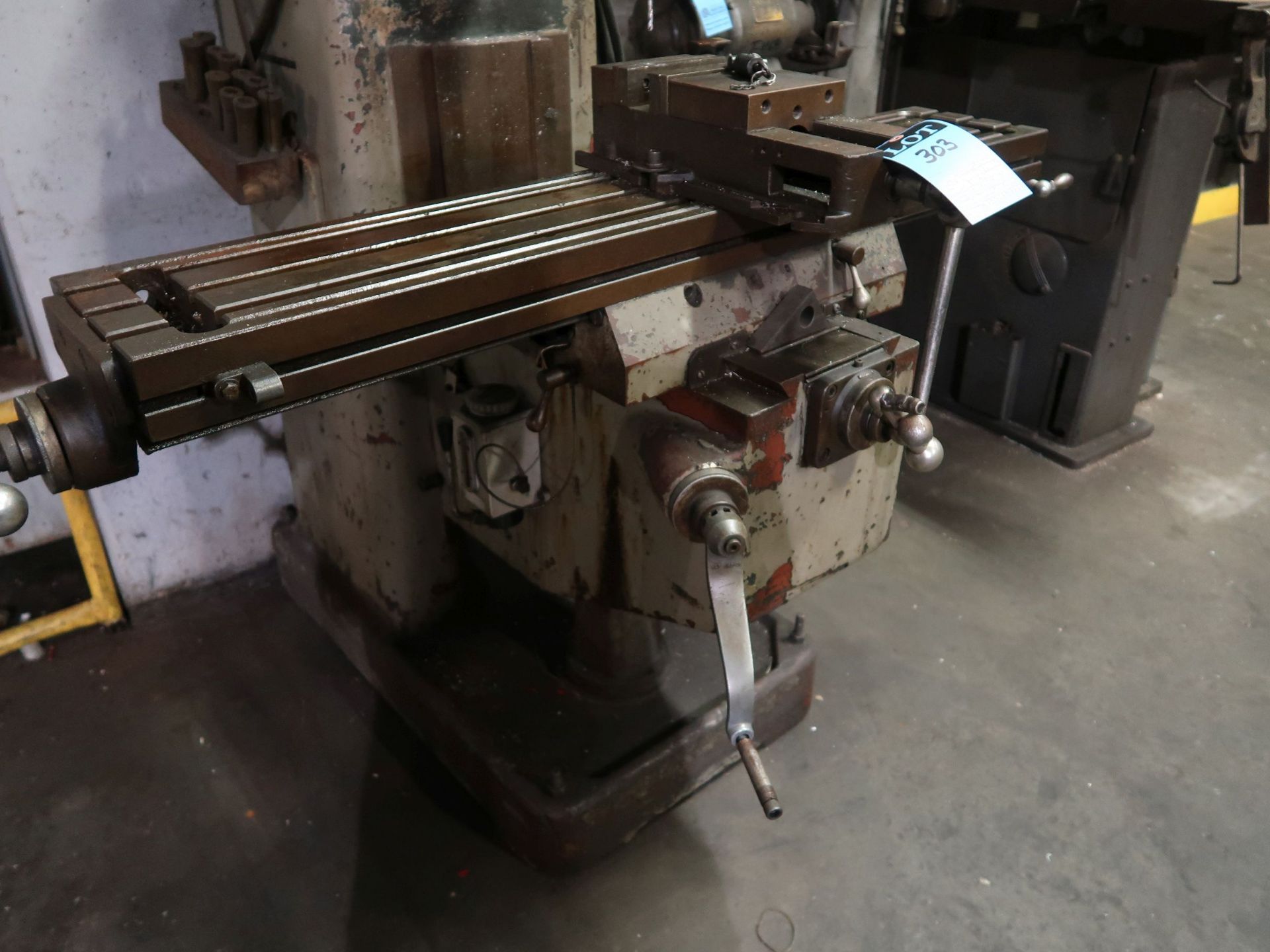 3 HP WEBB VERTICAL MILLING MACHINE; S/N 1855, SPINDLE SPEED 60-4,200 RPM, 9" X 48" TABLE - Image 6 of 6