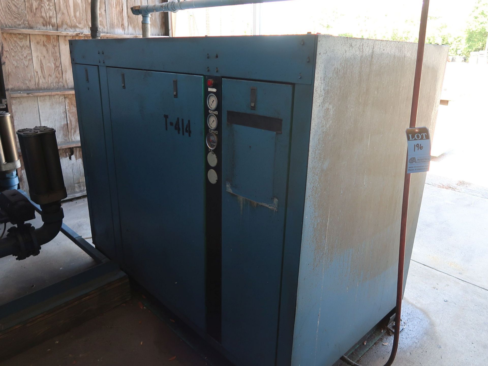 100 HP SULLIVAN PALATEK MODEL 100UD ROTARY SCREW AIR COMPRESSOR, 23,539 HOURS - Image 2 of 3