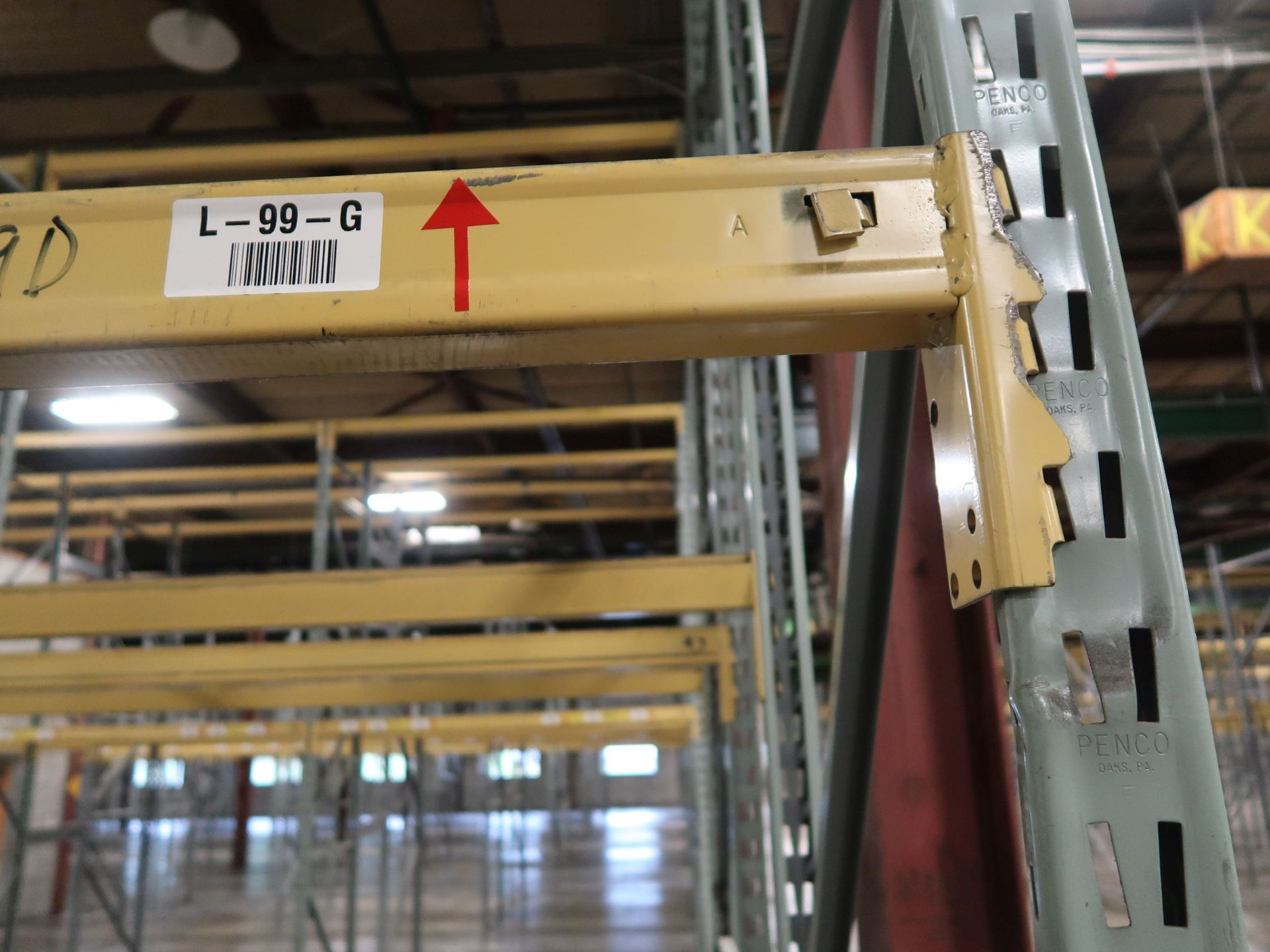 SECTIONS 96" X 42" X 168" ADJUSTABLE BEAM PALLET RACK; (16) 42" X 168" UPRIGHTS, (44) 96" X 3" - Image 3 of 3