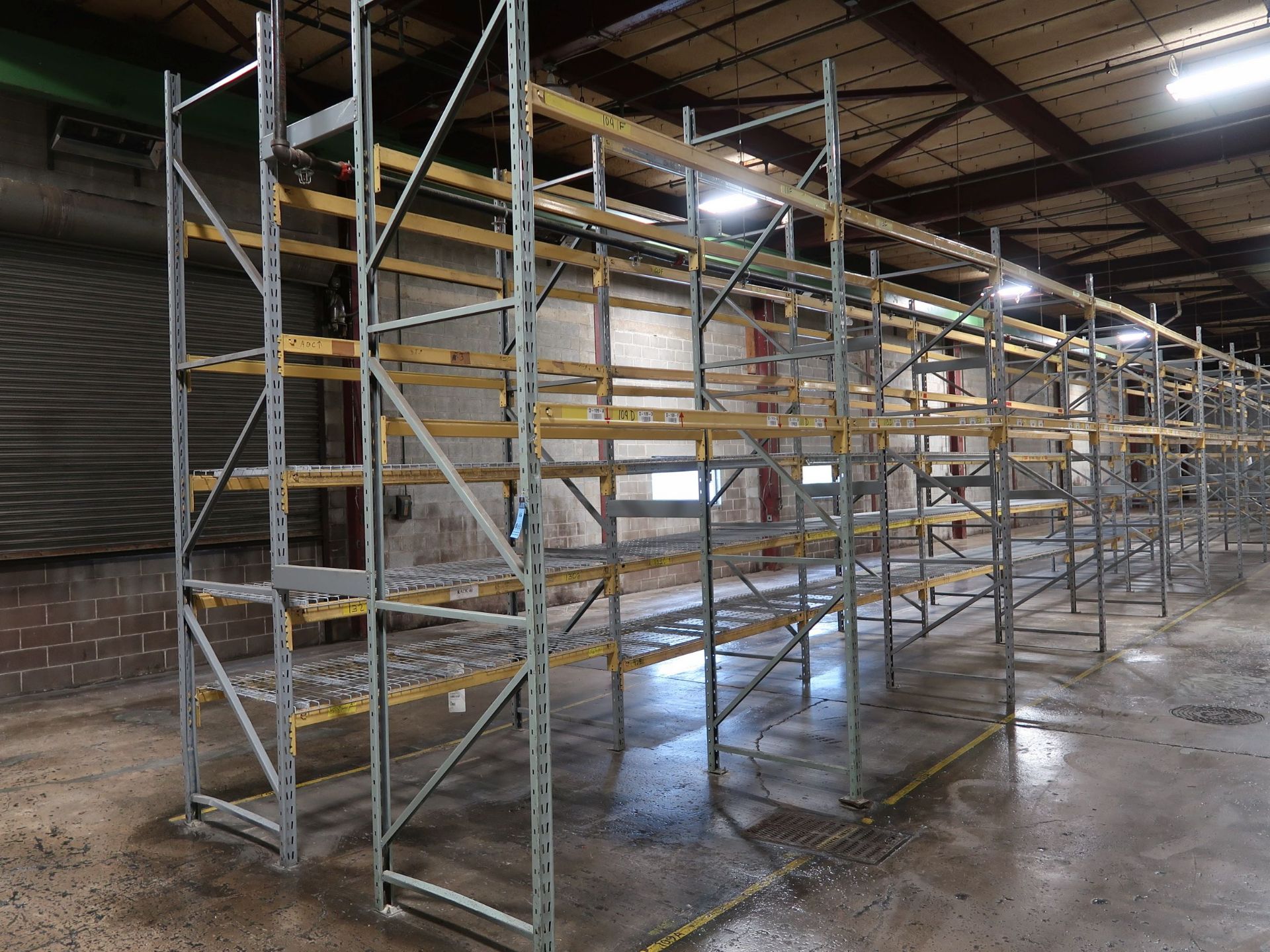 SECTIONS - (24) SECTIONS 96" X 42" X 144" & (4) SECTIONS 96" X 42" X 168" ADJUSTABLE BEAM PALLET
