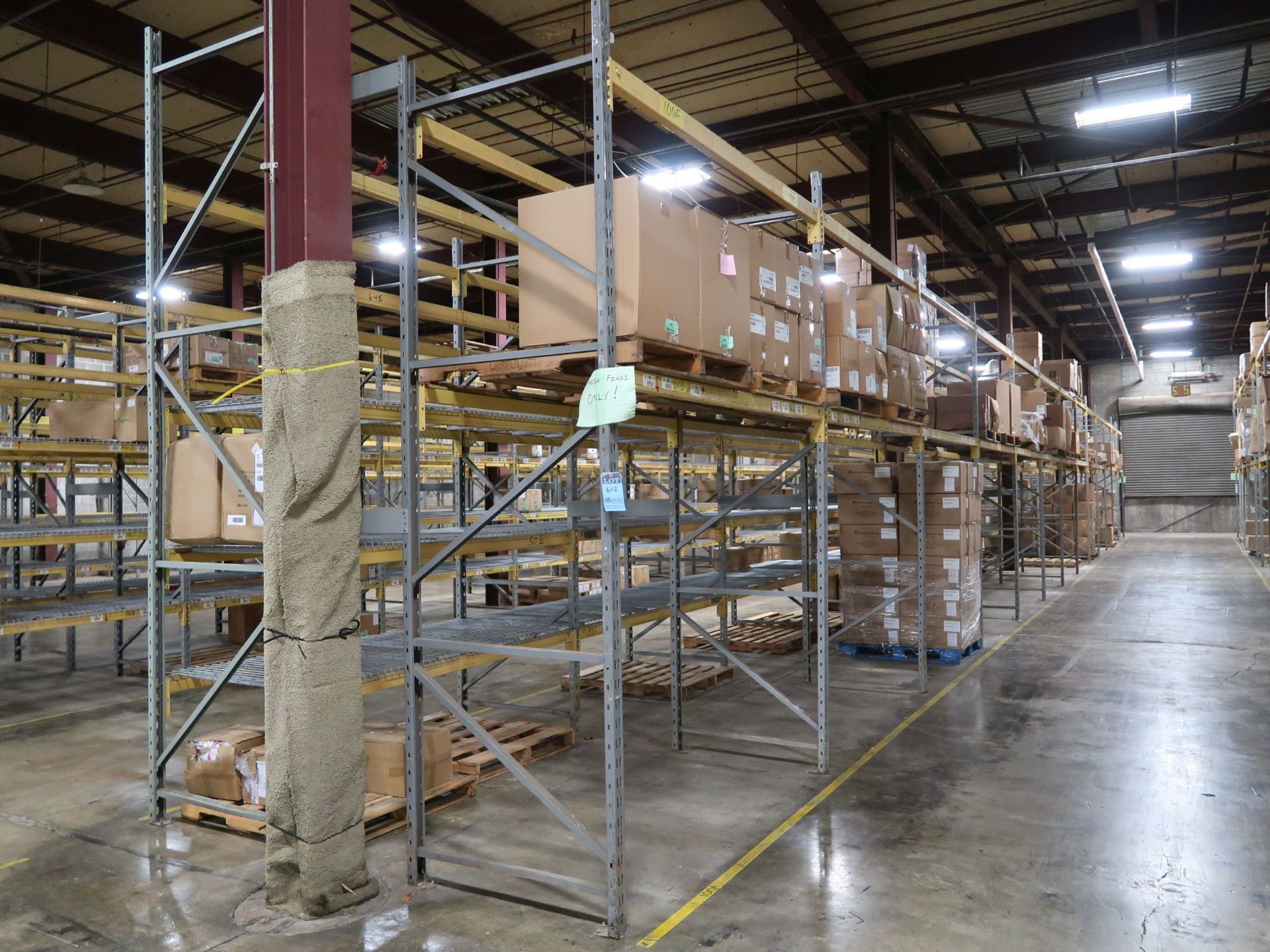 SECTIONS 96" X 42" X 144" ADJUSTABLE BEAM PALLET RACK; (26) 42" X 144" & (2) 42" X 168" UPRIGHTS, (