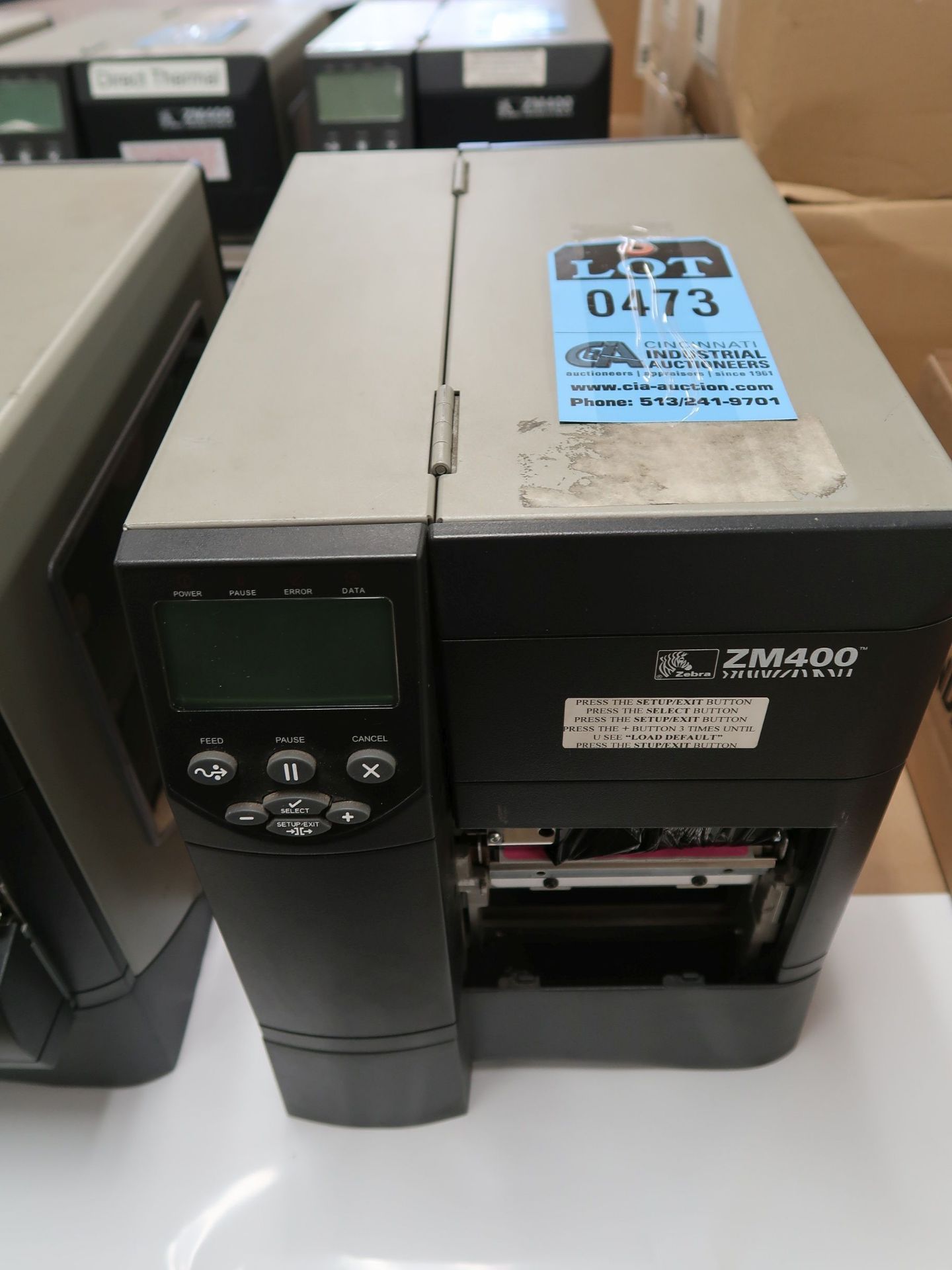 ZEBRA MODEL ZM400 LABEL PRINTER