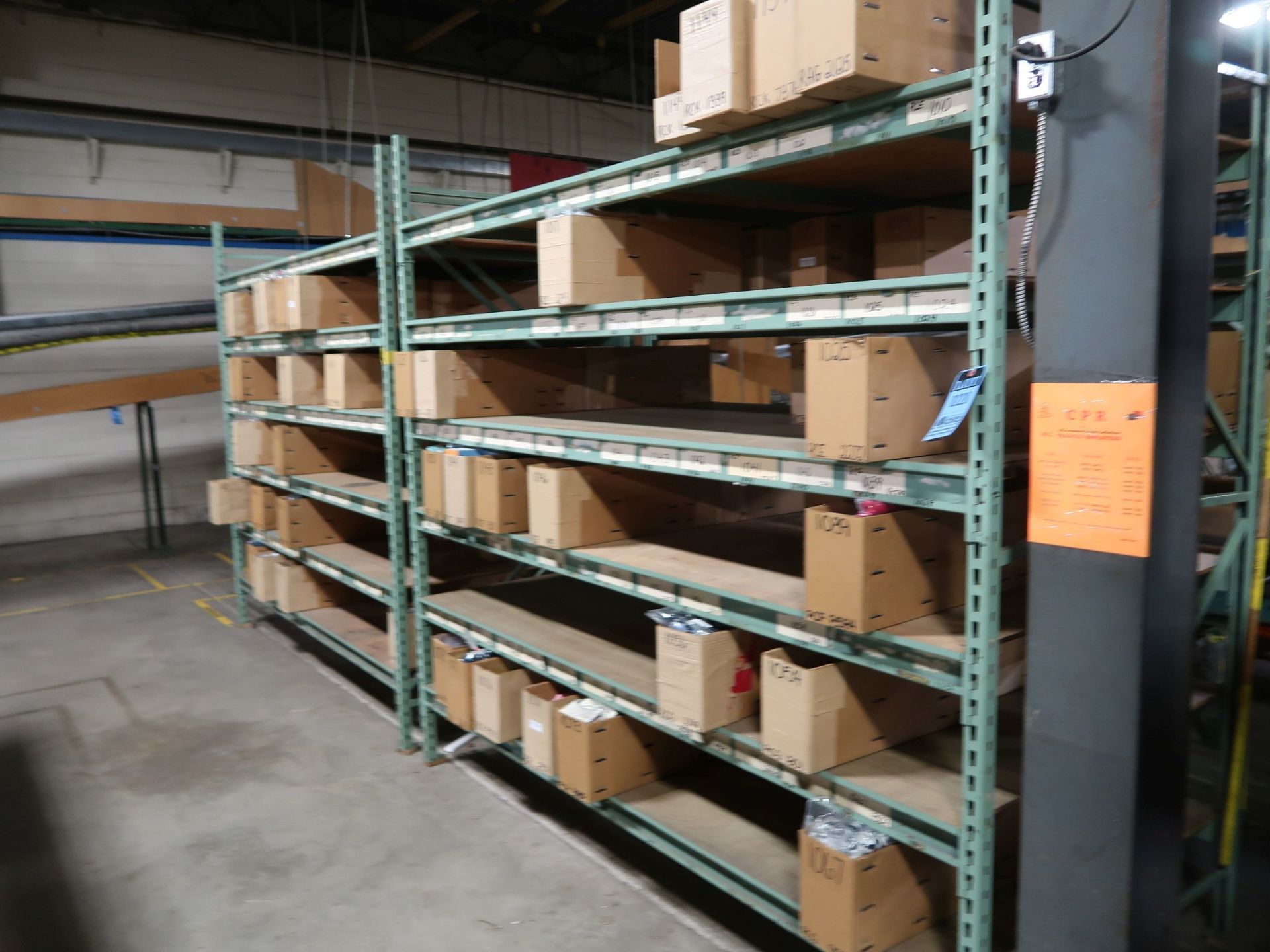 SECTIONS 96" X 48" X 96" ADJUSTABLE BEAM PALLET RACK; (4) 48" X 96" UPRIGHTS, (24) 96" CROSSBEAMS
