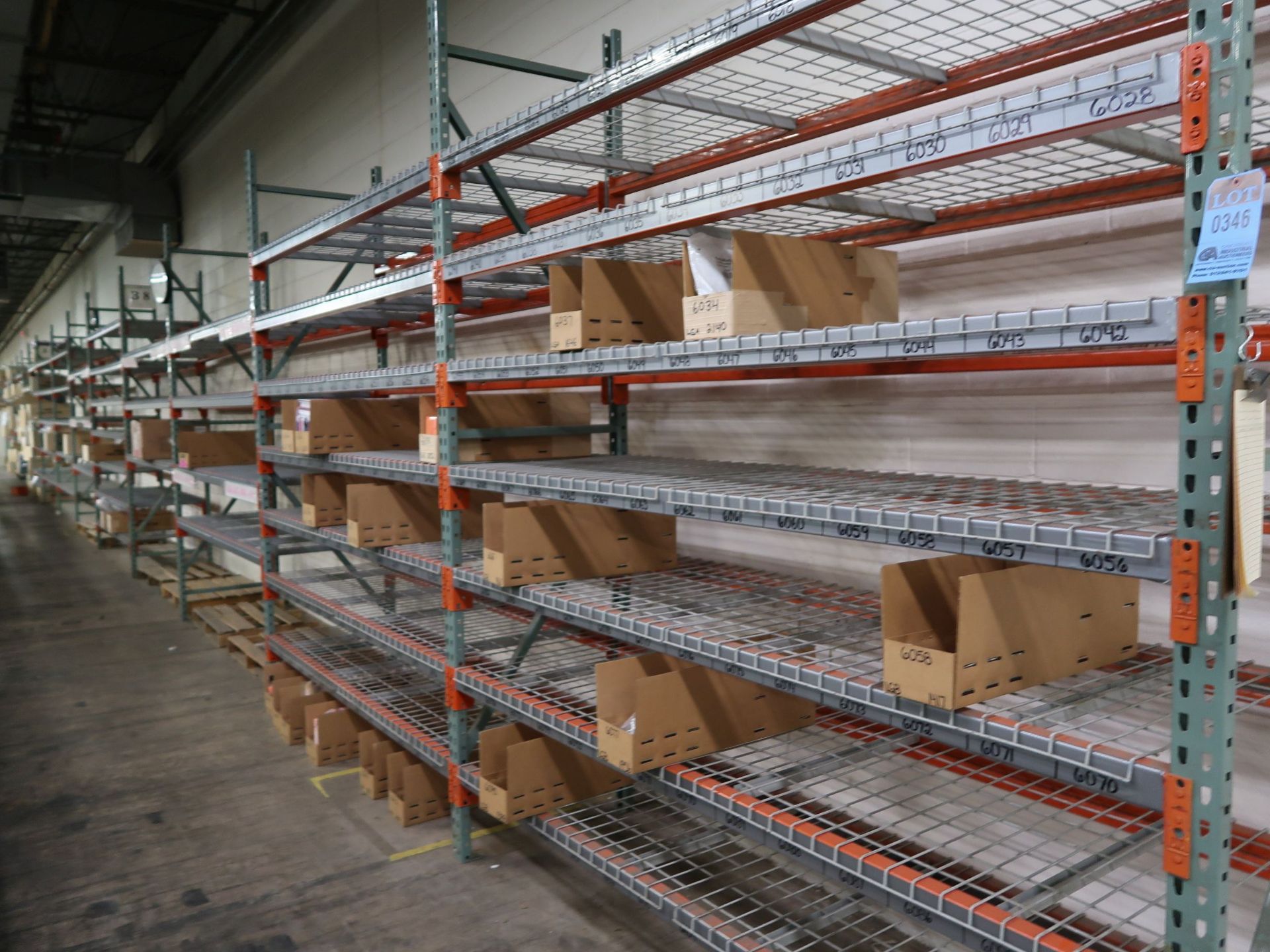 SECTIONS 96" X 30" X 120" ADJUSTABLE BEAM PALLET RACK; (15) 30" X 120" UPRIGHTS, (124) 96"