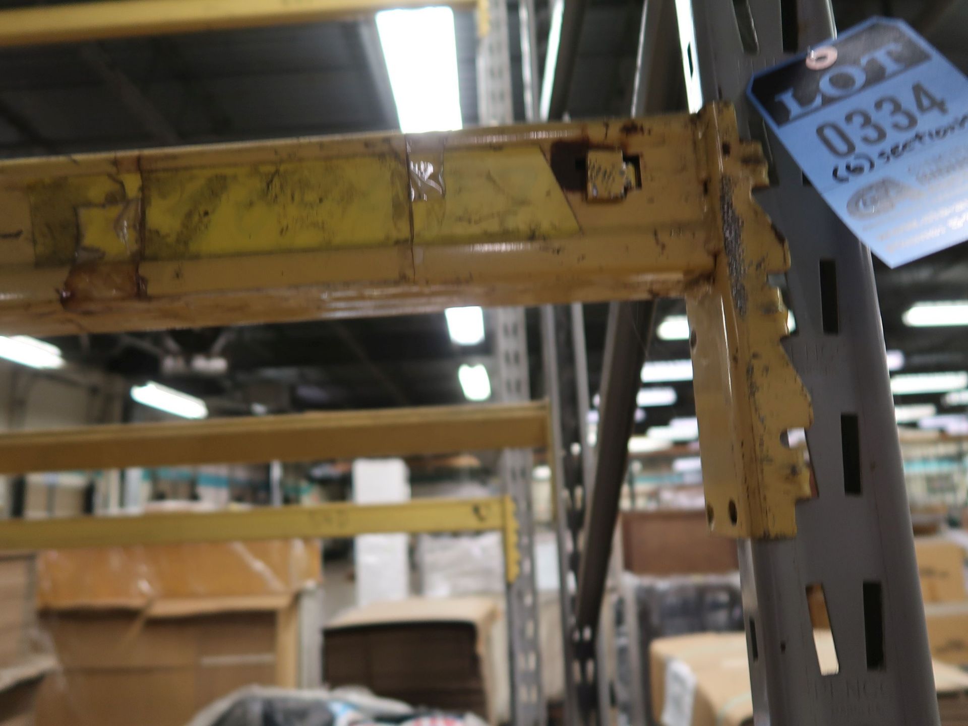 SECTIONS 96" X 42" X 144" ADJUSTABLE BEAM PALLET RACK; (8) 42" X 144" UPRIGHTS, (24) 96" CROSSBEAMS - Image 2 of 2