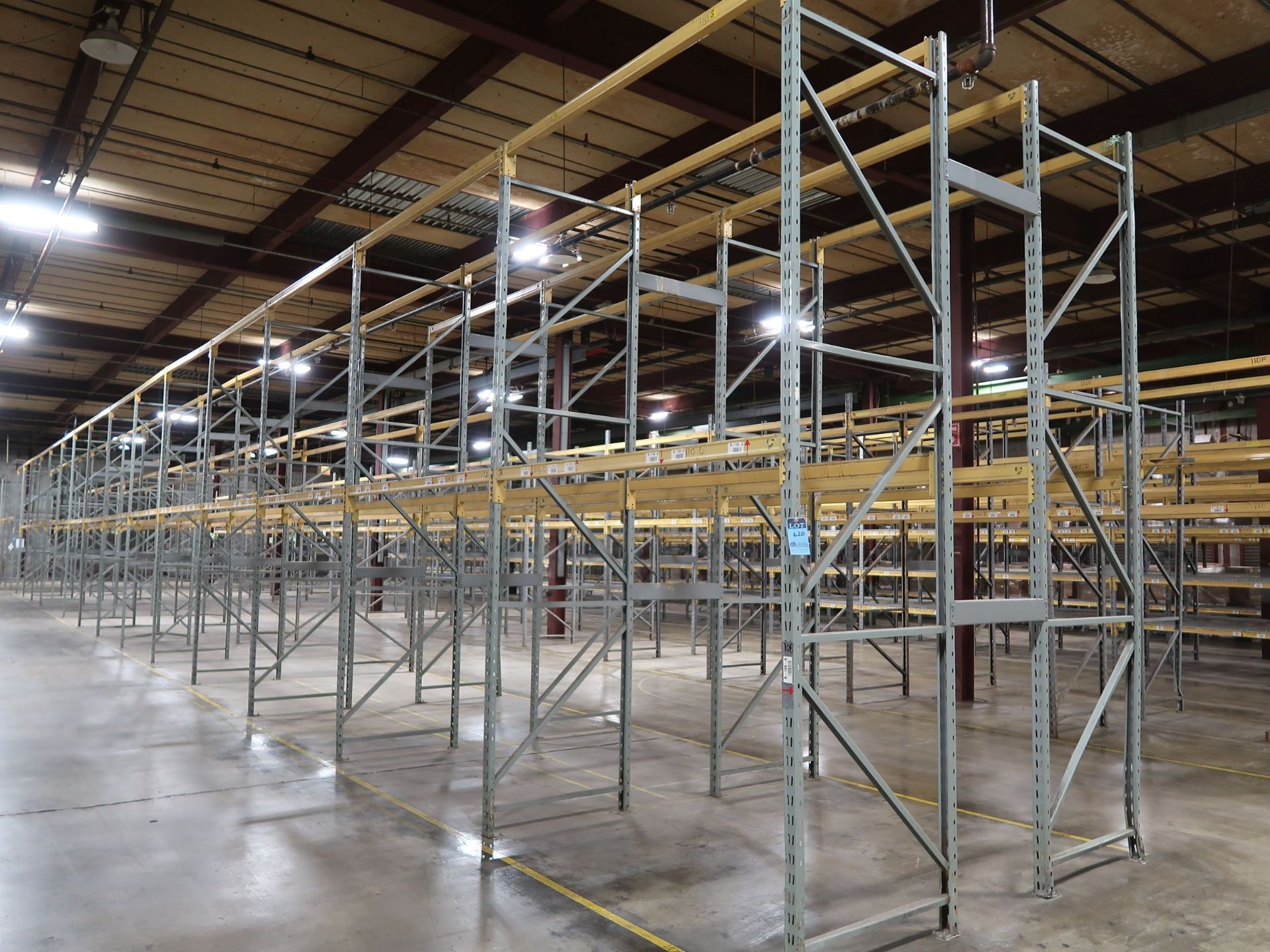 SECTIONS - (17) SECTIONS 96" X 42" X 168" & (11) SECTIONS 96" X 42" X 144" ADJUSTABLE BEAM PALLET