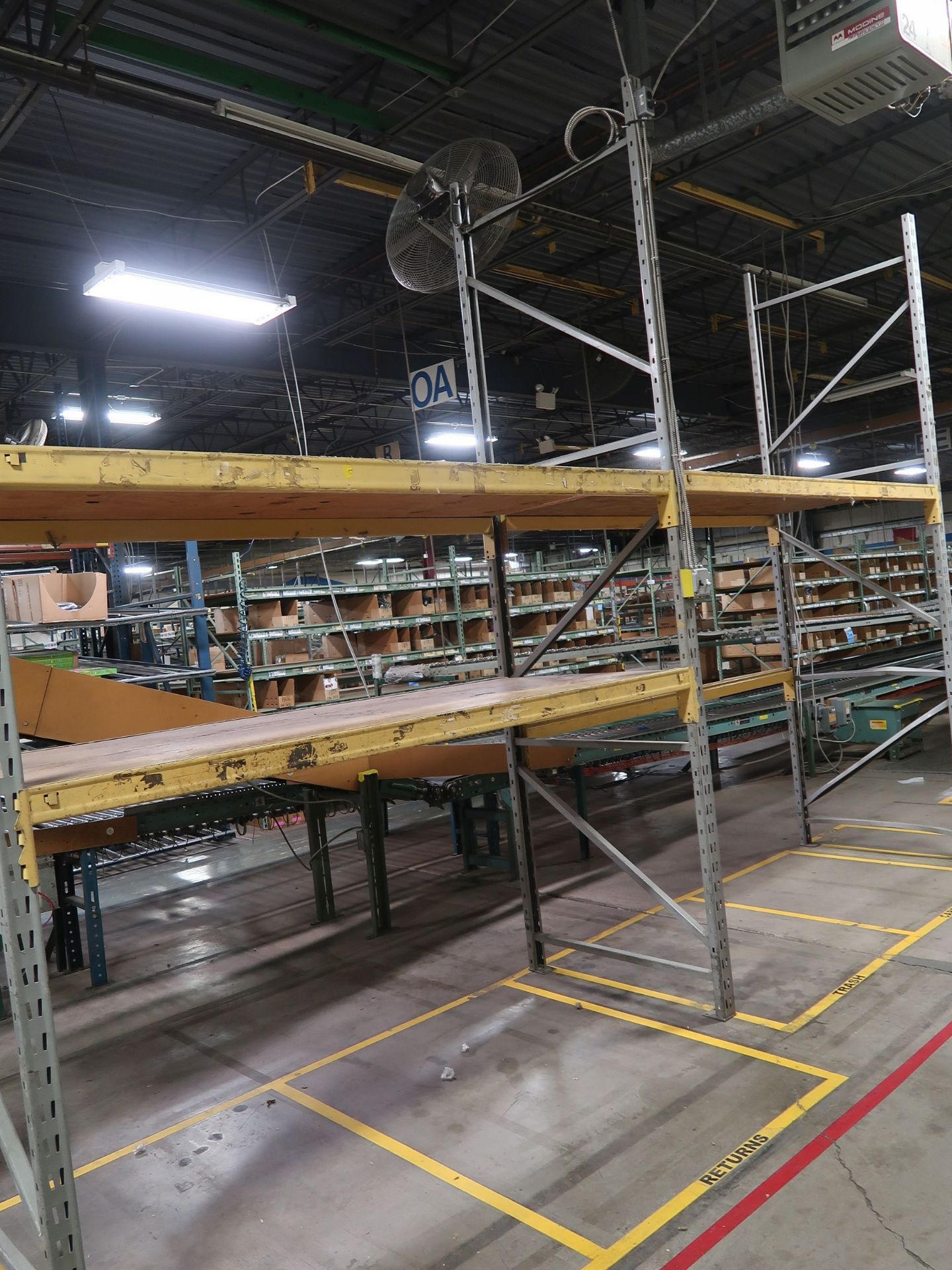 SECTIONS 96" X 42" X 144" ADJUSTABLE BEAM PALLET RACK; (3) 42" X 144" UPRIGHTS, (6) 96" CROSSBEAMS
