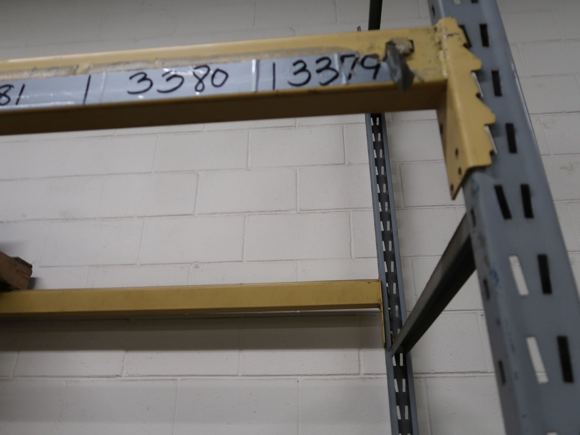 SECTIONS 96" X 42" X 168" ADJUSTABLE BEAM PALLET RACK; (12) 42" X 168" UPRIGHTS, (34) 96" - Image 3 of 3