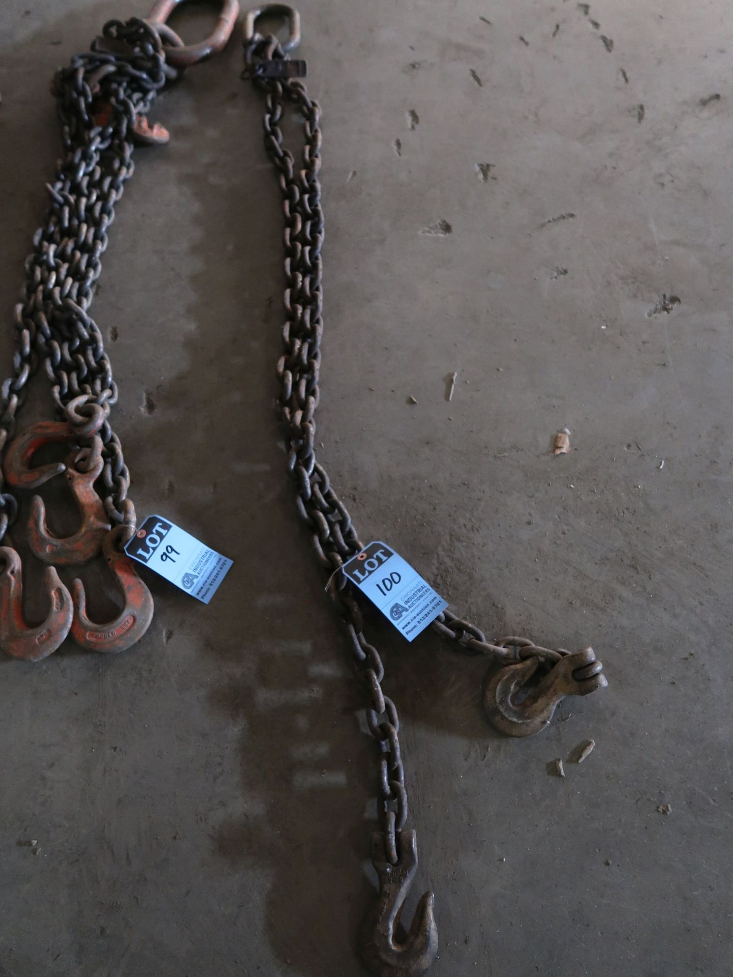 20,000 LB. X 1/2" X 6'11" 2-HOOK LIFTING CHAIN