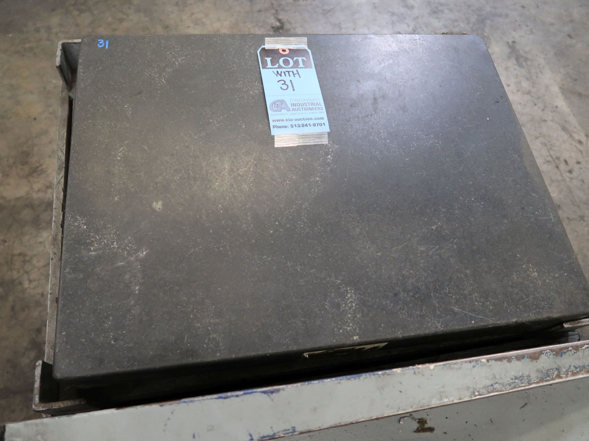 SURFACE PLATES - (3) 18" X 12" X 2" STEEL AND GRANITE SURFACE PLATES AND (1) 24" X 18" X 3" GRANTE - Image 2 of 2