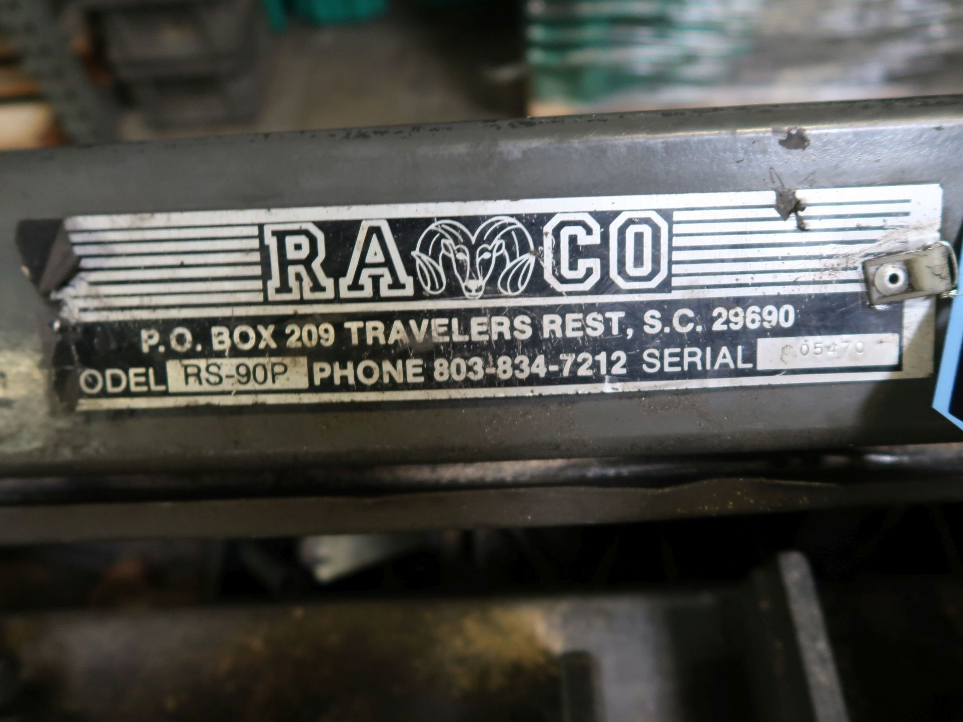 RAMCO MODEL RS-90P HORIZONTAL BAND SAW; S/N 05470 - Image 3 of 3