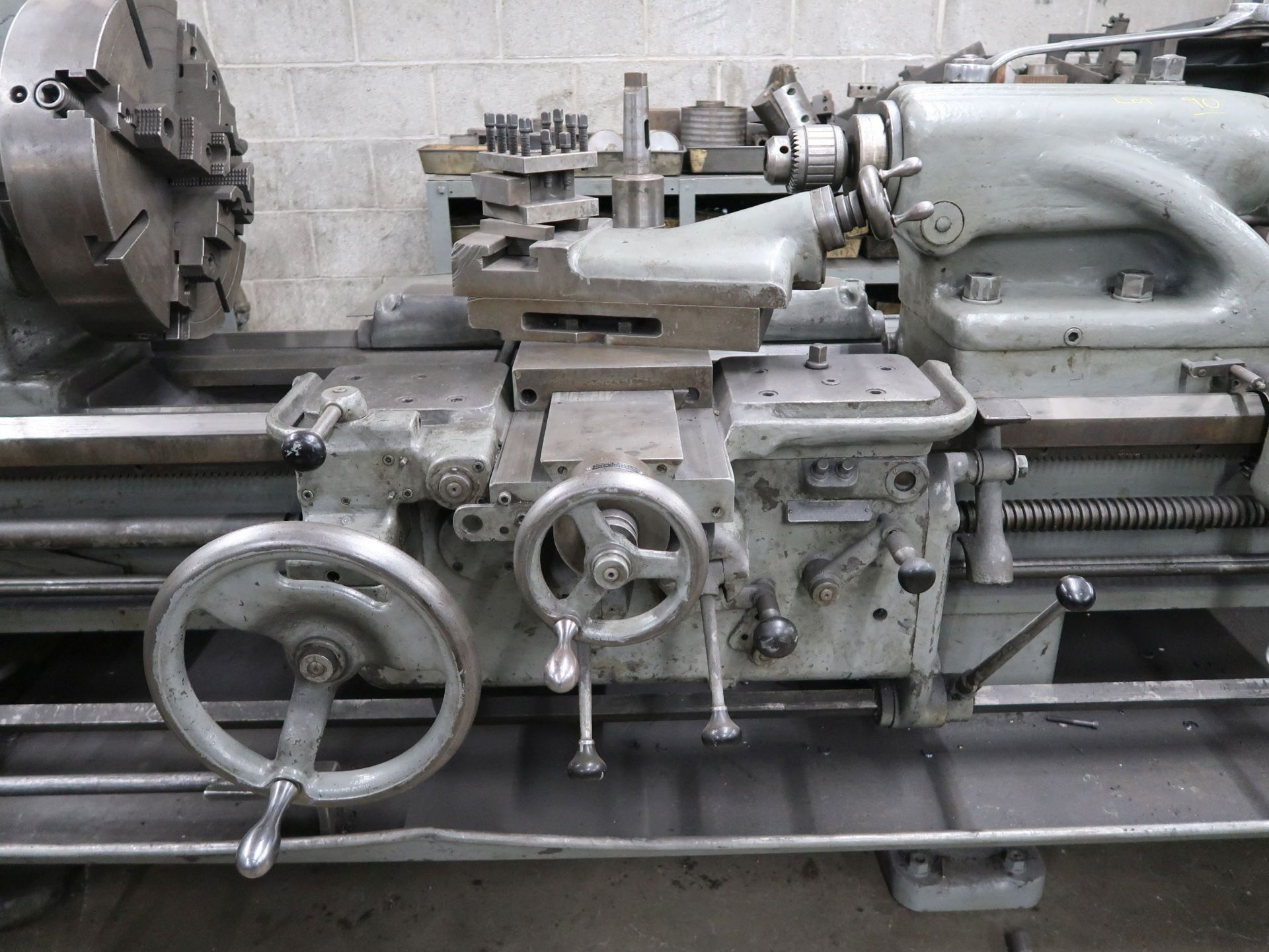 24" X 120" AMERICAN PACEMAKER ENGINE LATHE; S/N 69197-46, (2) 8" 4-JAW CHUCKS, TAPER ATTACHMENT, - Image 8 of 12