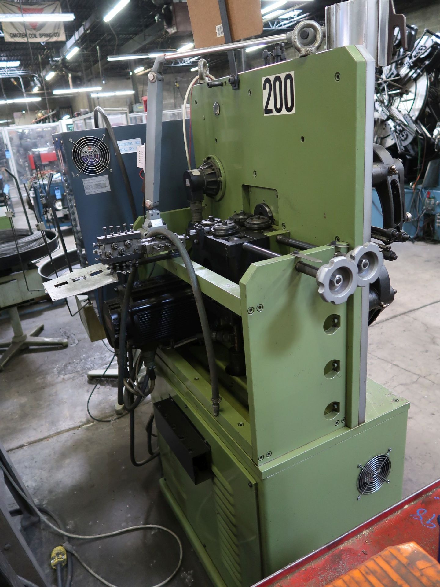 EN ELECTRICAL MODEL CNC-502 CNC SPRING FORMING MACHINE; S/N 881545 (NEW 1995) - Image 4 of 8