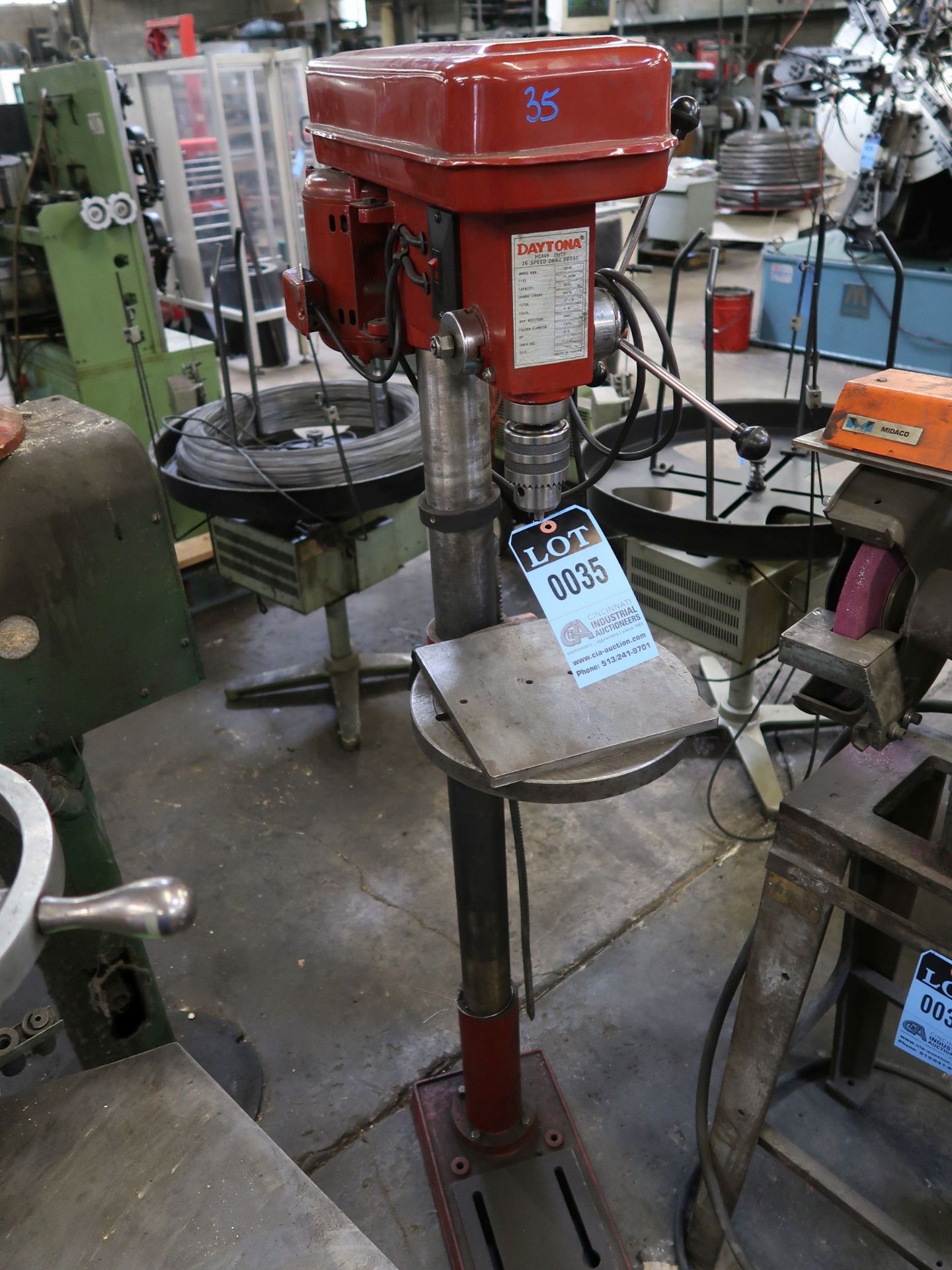 13" DAYTON PEDASTAL DRILL PRESS