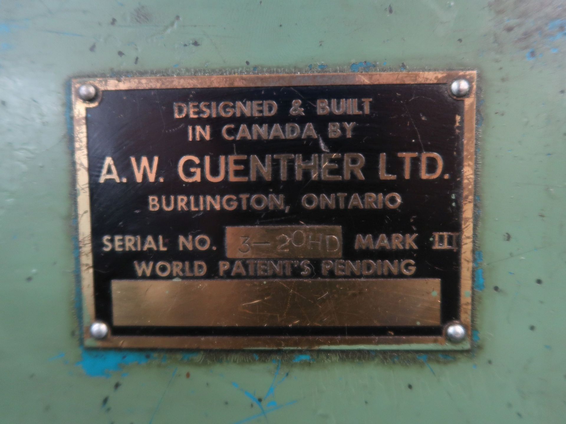AW GUENTHER MARK III AUTOMATIC LOOPING MACHINE; S/N 3-2CHD - Image 6 of 6