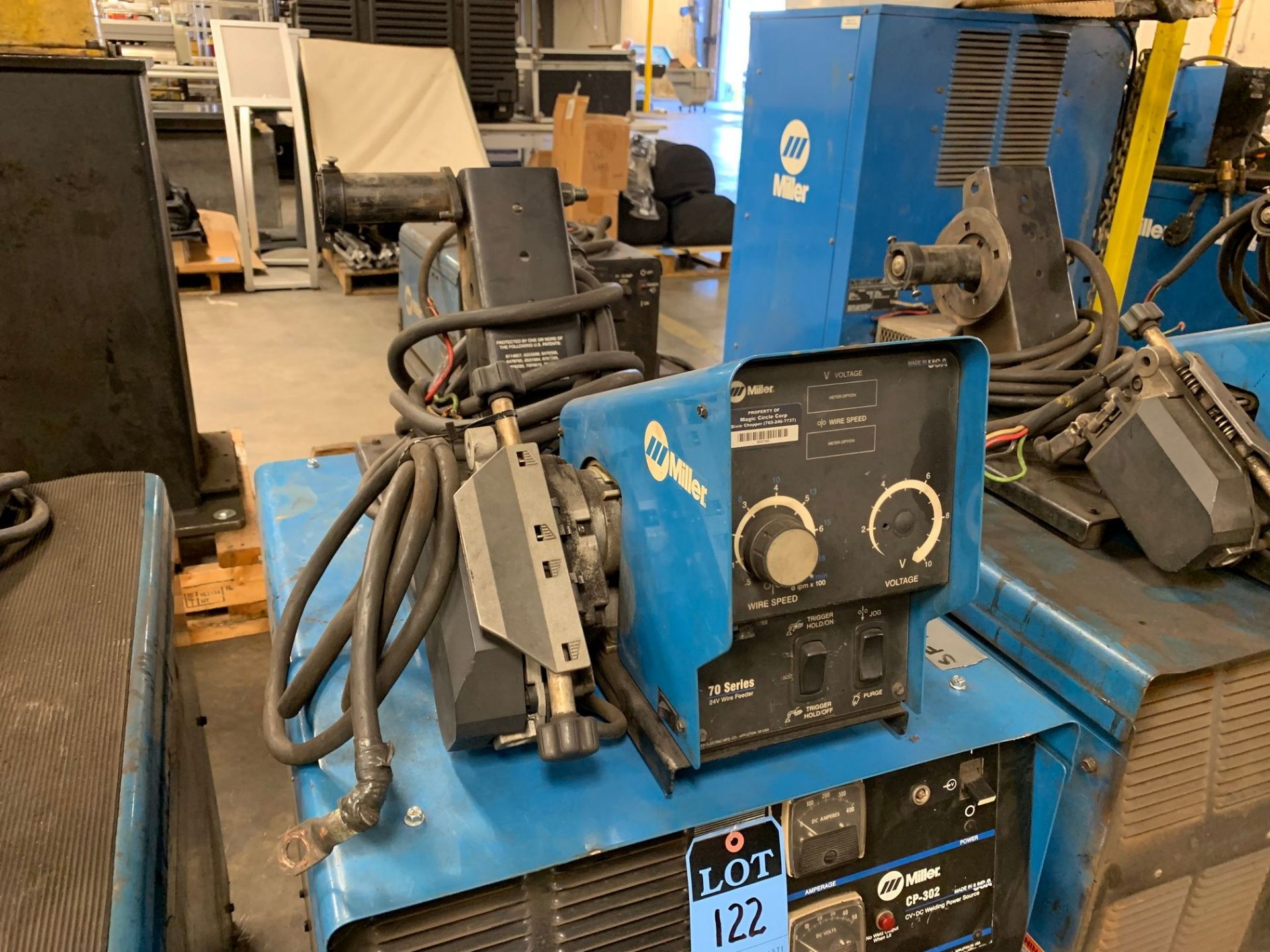 300 AMP MILLER MODEL CP-302 CV-DC WELDING POWER SOURCE; S/N LH370043C WITH 24 VOLT MILLER 70 - Image 3 of 4