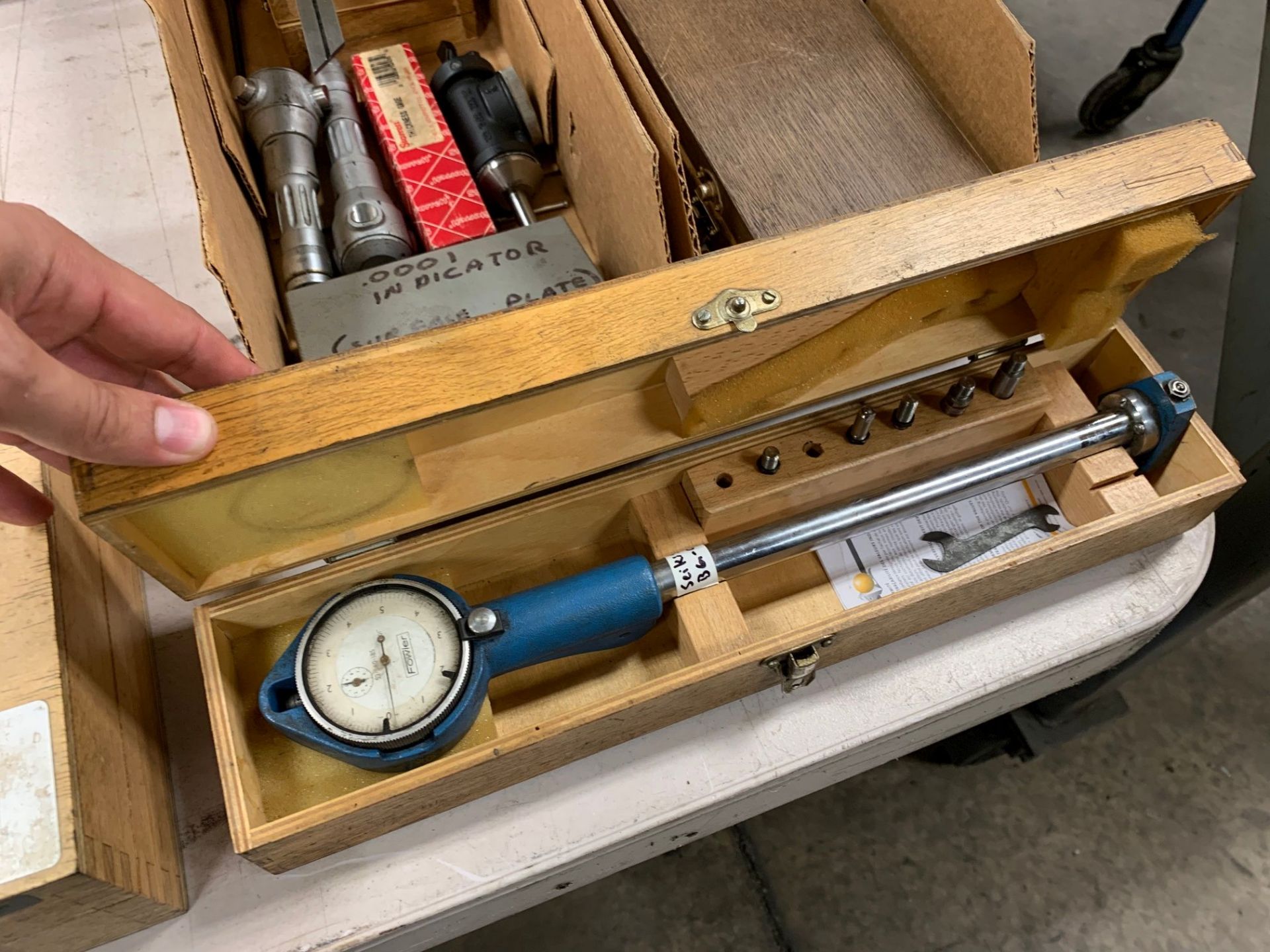 (LOT) MISCELLANEOUS INSPECTION TOOLS, CALIPERS, MISCELLANEOUS, BORE GAUGES, PROTRACTORS AND OTHER - Image 9 of 11